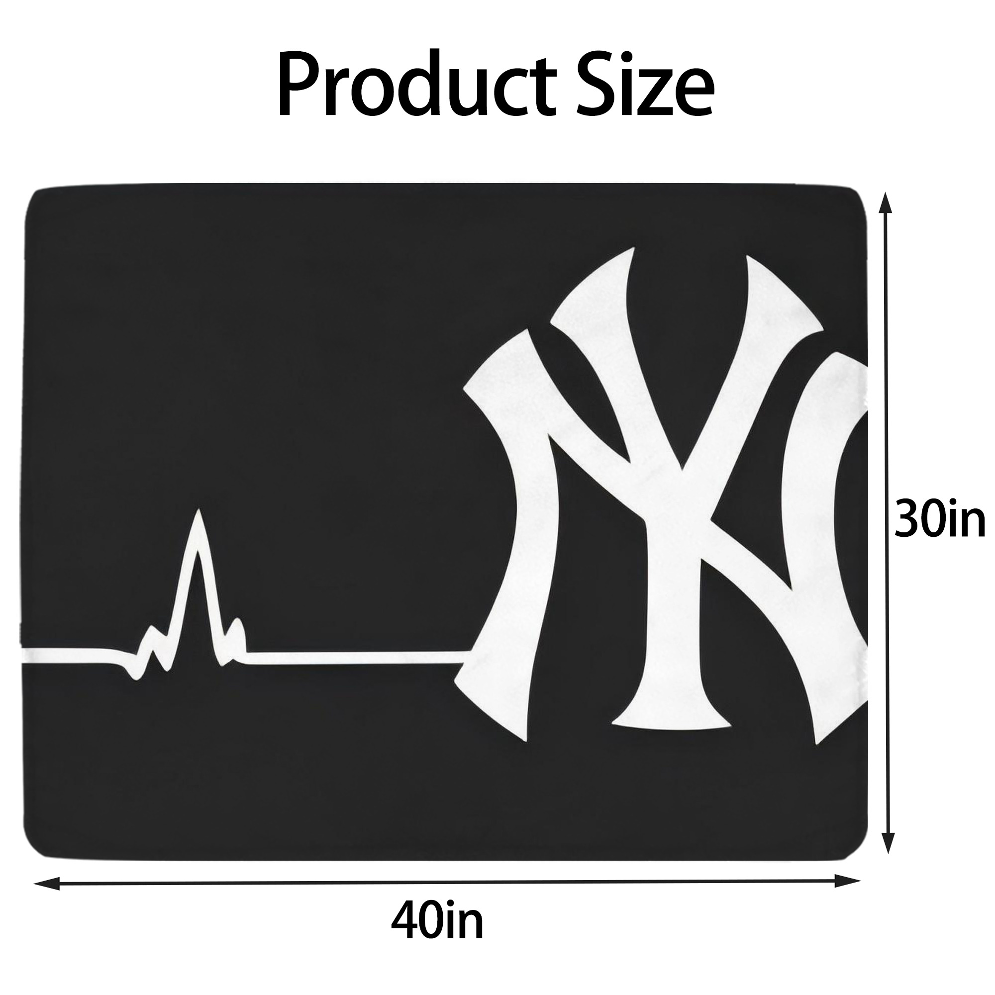 New York Yankees 350 Soft Plush Fleece Blanket 30x40 Inch - 300GSM Flannel, Ultra Soft & Warm, Lightweight & Durable, Perfect For Kids, Adults, Couch, Bed, Camping, Travel, Gift For Family & Friends