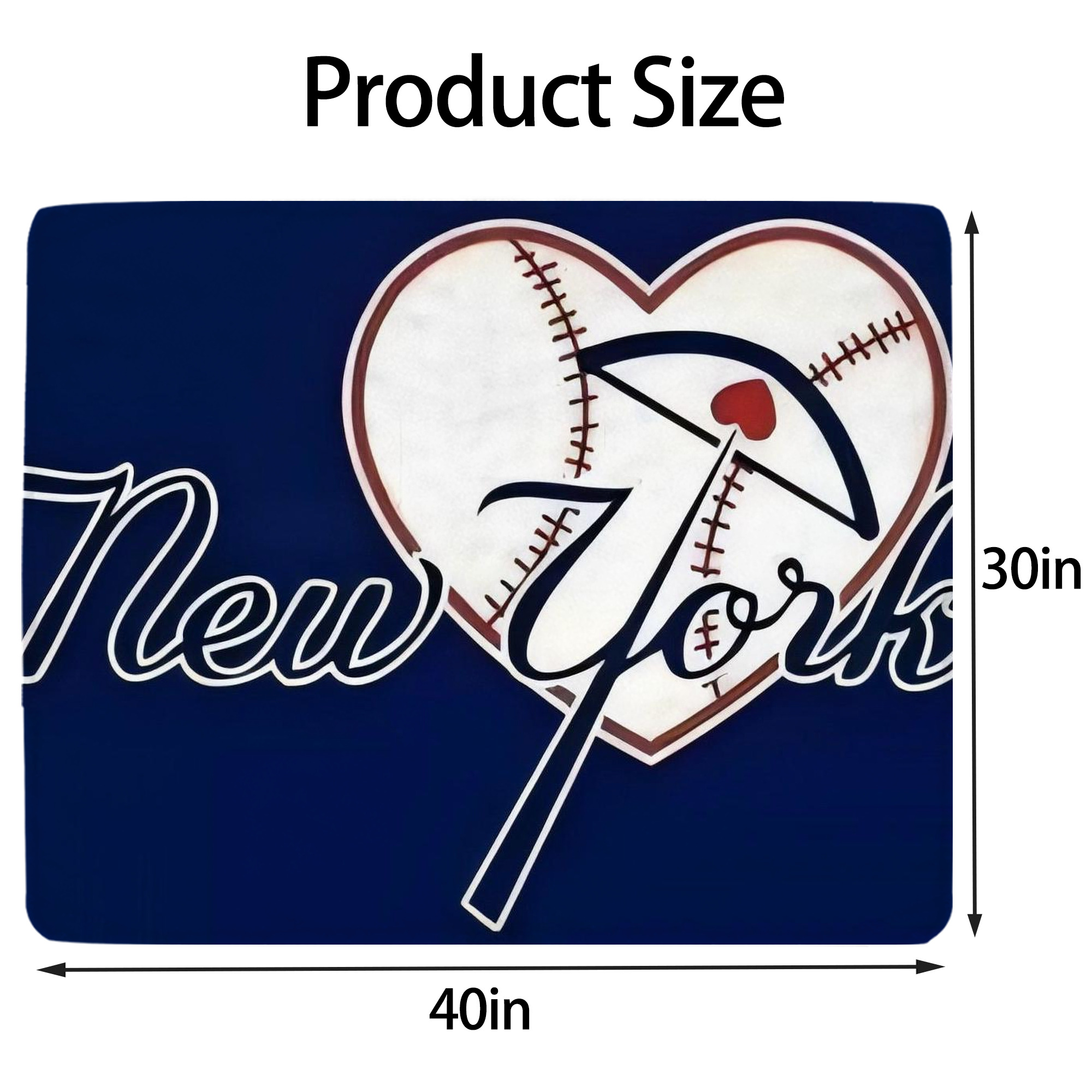 New York Yankees 354 Soft Plush Fleece Blanket 30x40 Inch - 300GSM Flannel, Ultra Soft & Warm, Lightweight & Durable, Perfect For Kids, Adults, Couch, Bed, Camping, Travel, Gift For Family & Friends