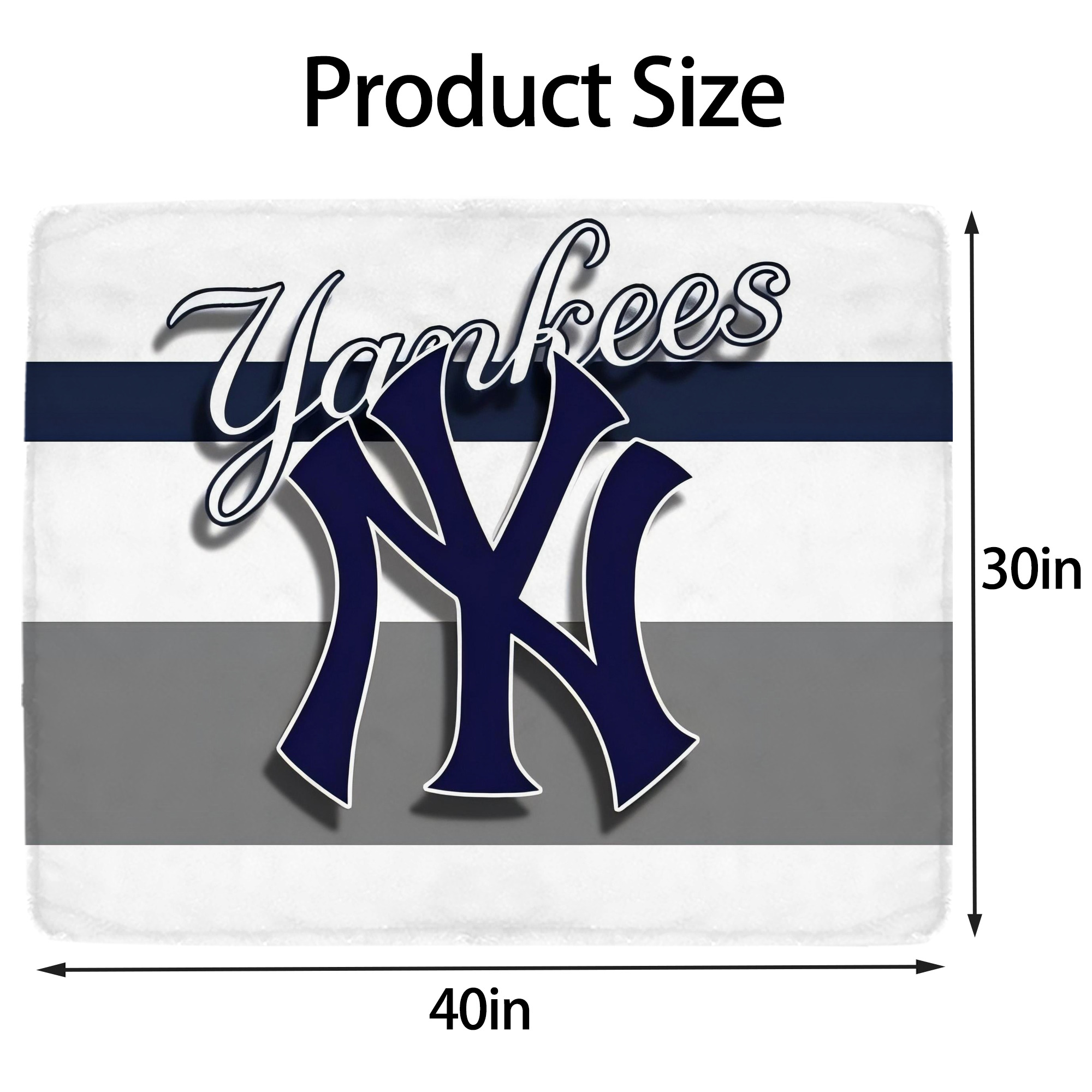 New York Yankees 356 Soft Plush Fleece Blanket 30x40 Inch - 300GSM Flannel, Ultra Soft & Warm, Lightweight & Durable, Perfect For Kids, Adults, Couch, Bed, Camping, Travel, Gift For Family & Friends