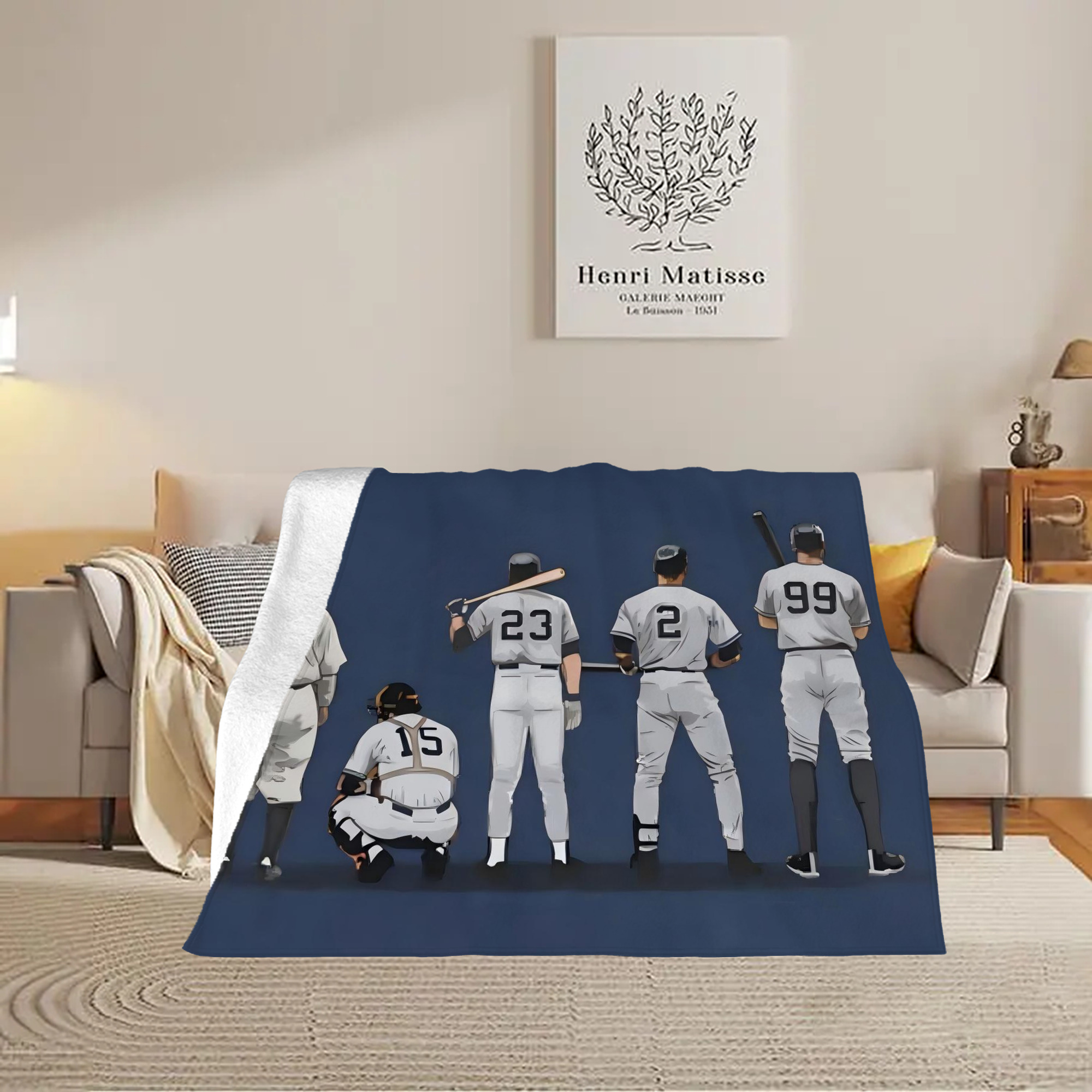 New York Yankees 242 Soft Plush Fleece Blanket 30x40 Inch - 300GSM Flannel, Ultra Soft & Warm, Lightweight & Durable, Perfect For Kids, Adults, Couch, Bed, Camping, Travel, Gift For Family & Friends