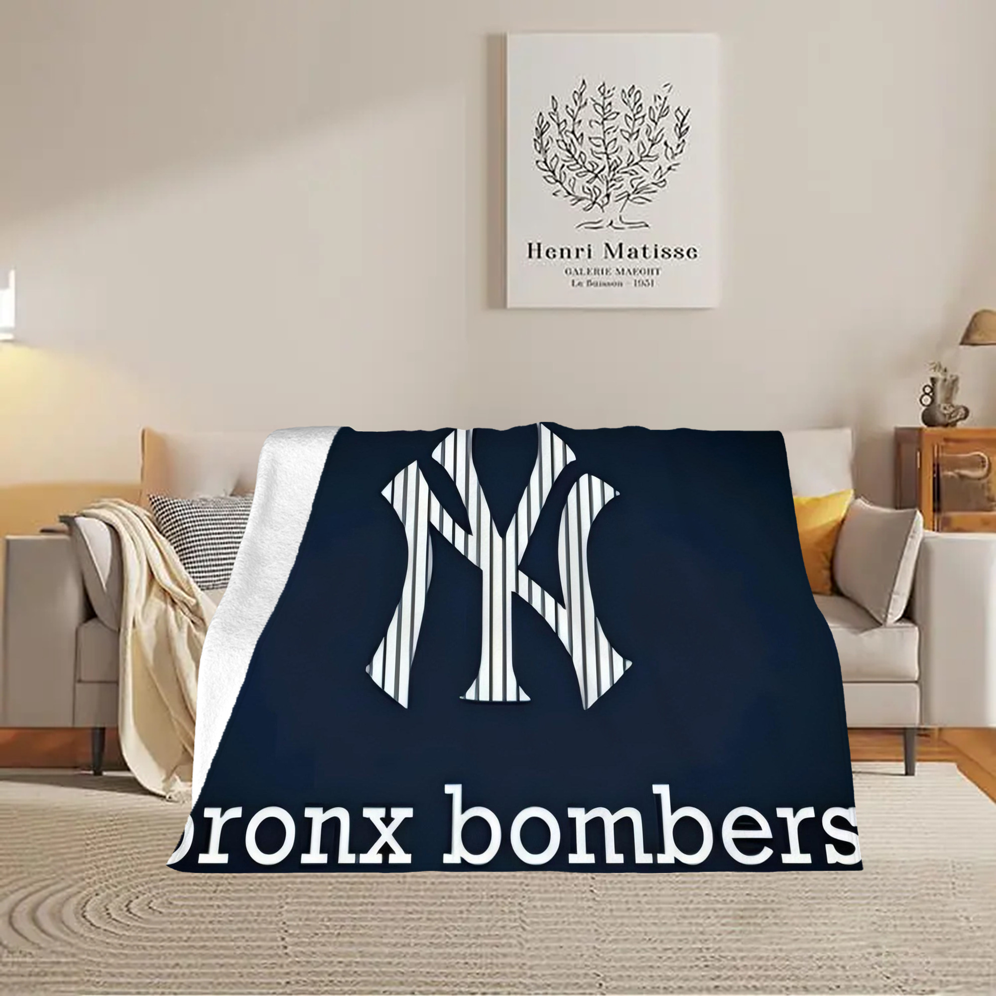 New York Yankees 355 Soft Plush Fleece Blanket 30x40 Inch - 300GSM Flannel, Ultra Soft & Warm, Lightweight & Durable, Perfect For Kids, Adults, Couch, Bed, Camping, Travel, Gift For Family & Friends