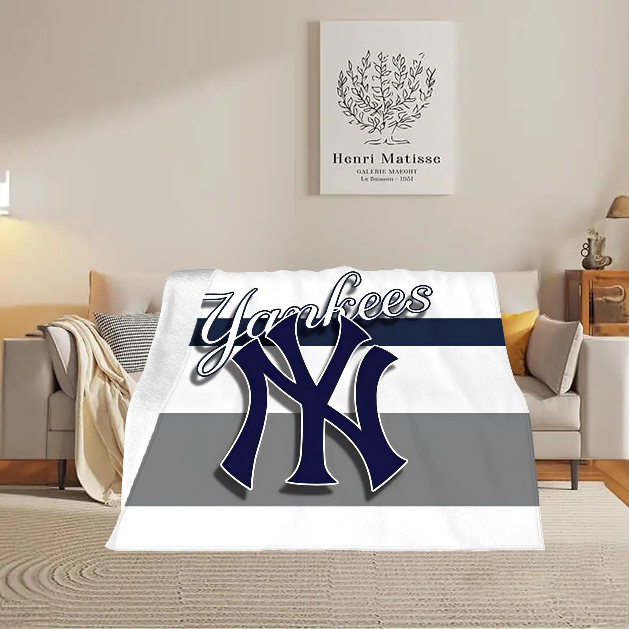 New York Yankees 356 Soft Plush Fleece Blanket 30x40 Inch - 300GSM Flannel, Ultra Soft & Warm, Lightweight & Durable, Perfect For Kids, Adults, Couch, Bed, Camping, Travel, Gift For Family & Friends