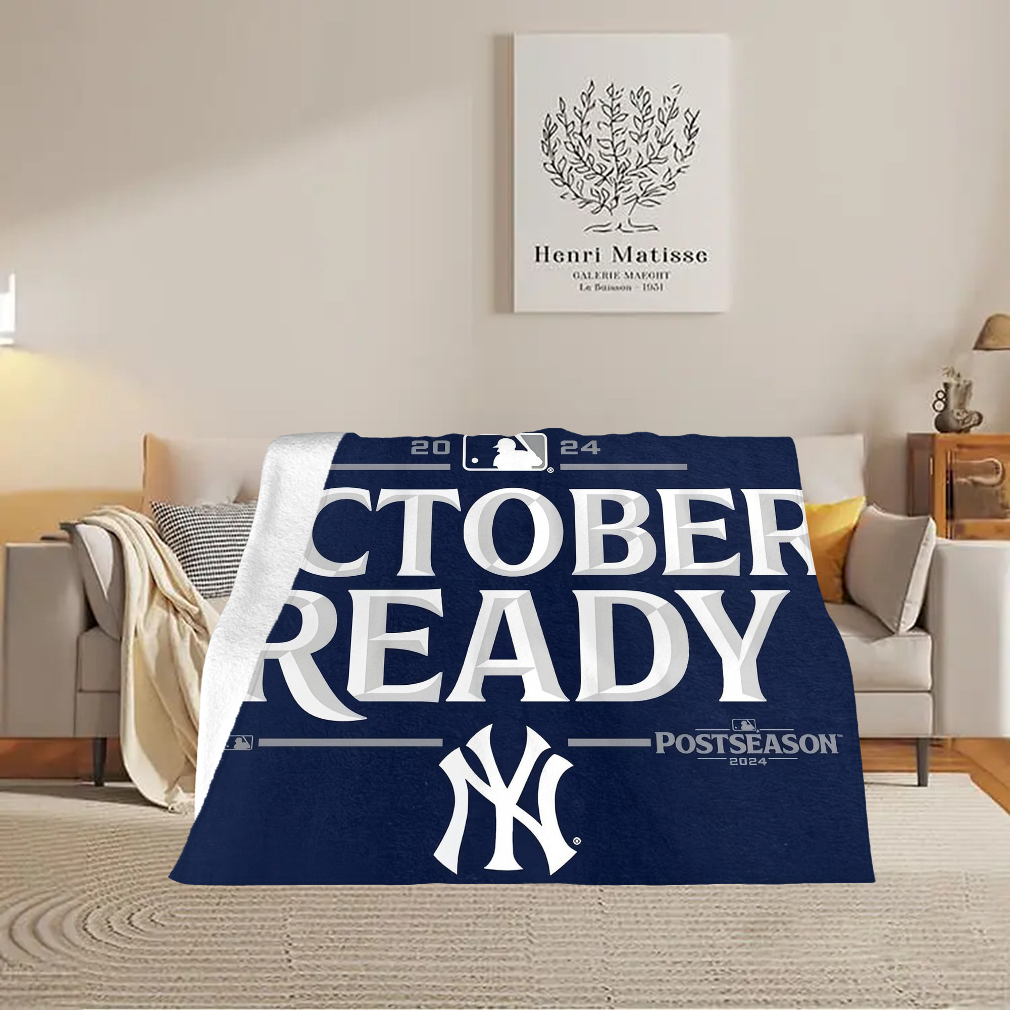 New York Yankees 360 Soft Plush Fleece Blanket 30x40 Inch - 300GSM Flannel, Ultra Soft & Warm, Lightweight & Durable, Perfect For Kids, Adults, Couch, Bed, Camping, Travel, Gift For Family & Friends
