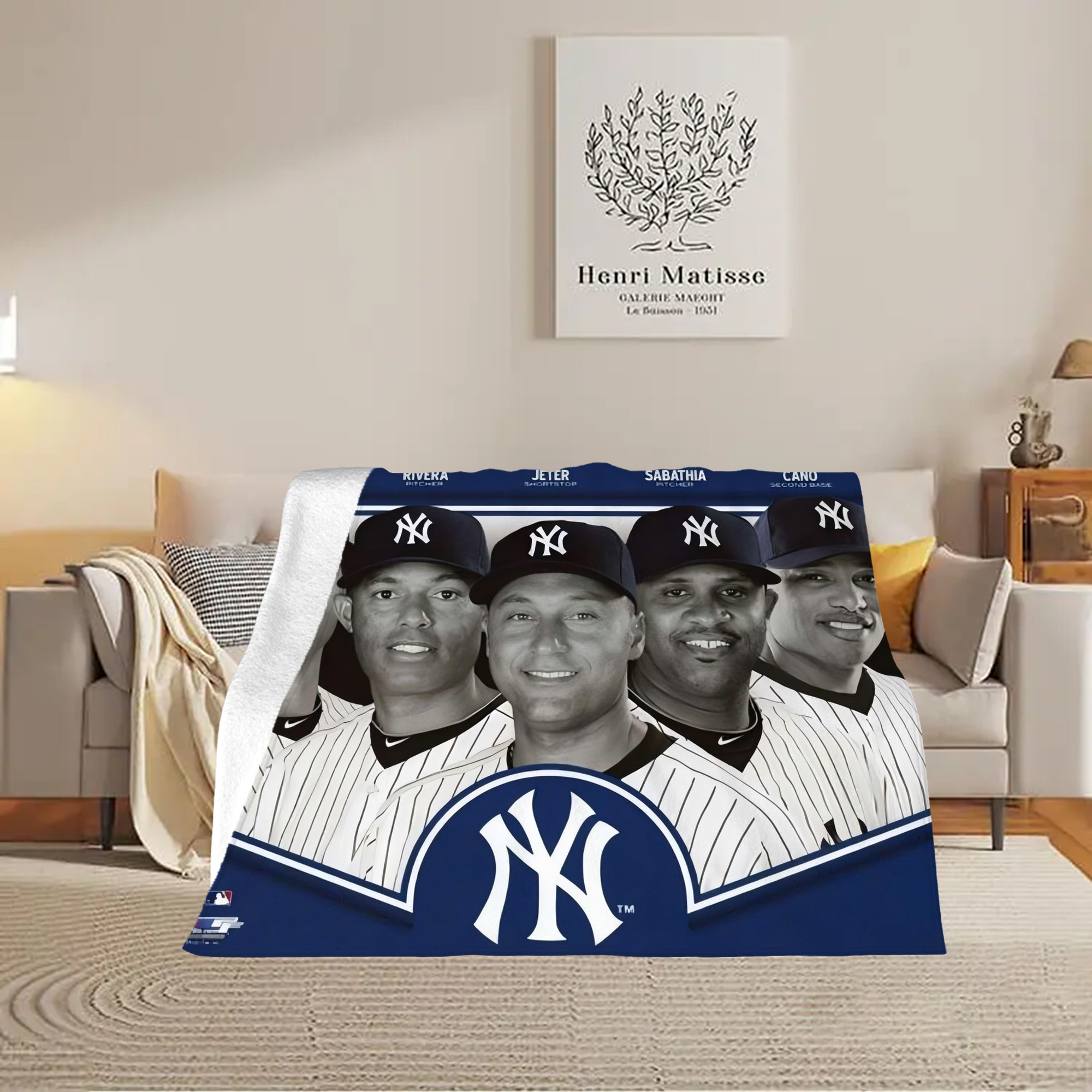 New York Yankees 361 Soft Plush Fleece Blanket 30x40 Inch - 300GSM Flannel, Ultra Soft & Warm, Lightweight & Durable, Perfect For Kids, Adults, Couch, Bed, Camping, Travel, Gift For Family & Friends