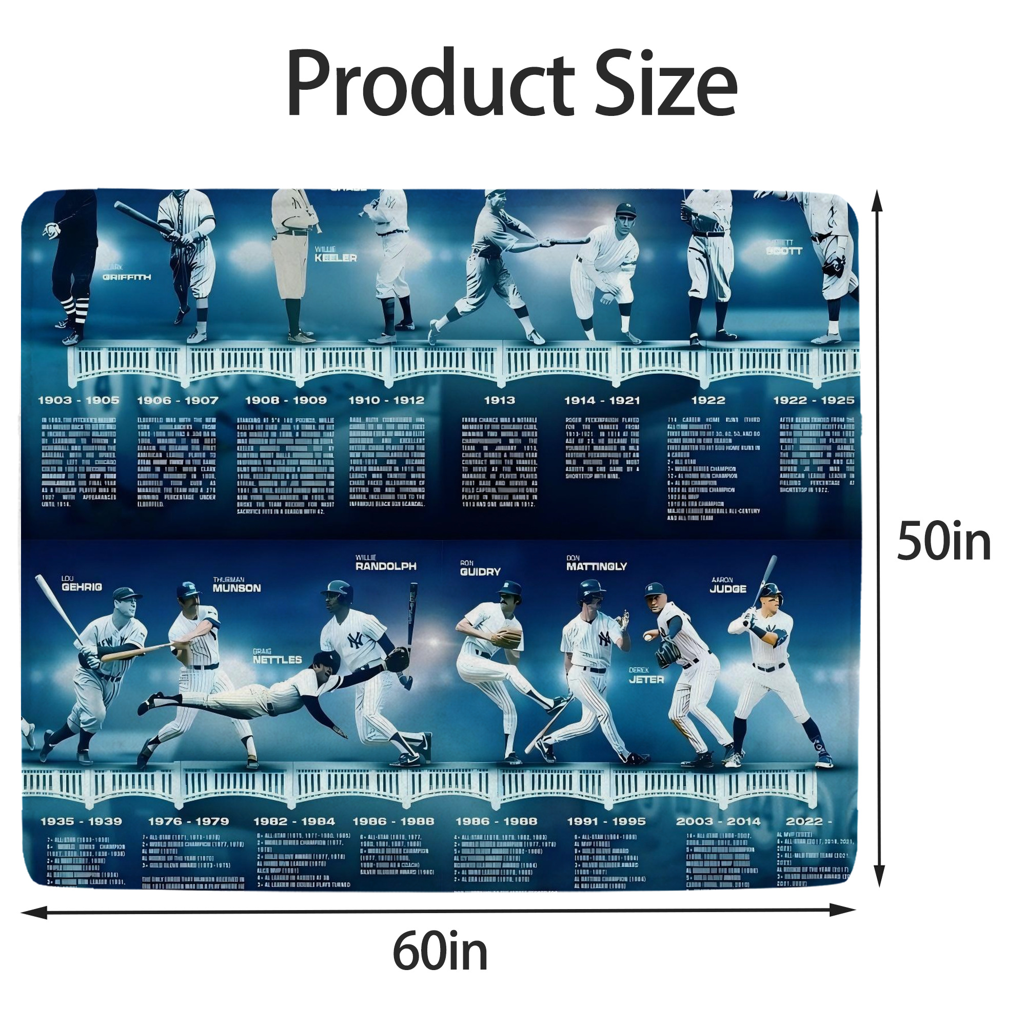 New York Yankees 243 Soft Fleece Throw Blanket 50 X 60 Inch – Super Soft, Lightweight, And Durable – Perfect For Sofa, Bed, Camping, And More – Ideal Gift For Family And Friends