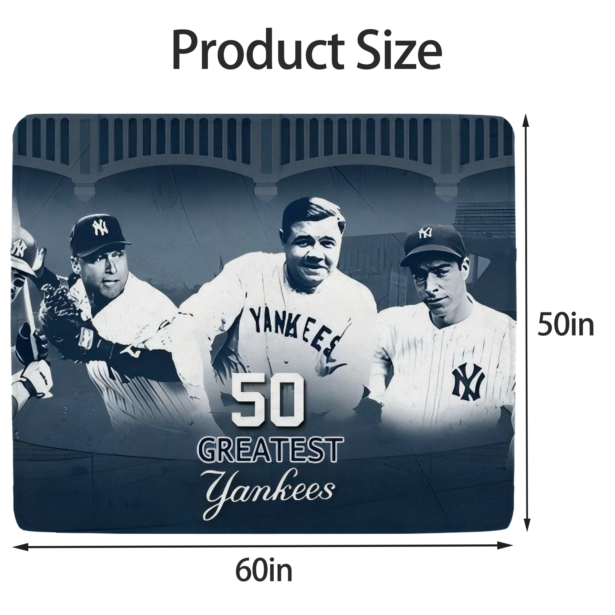 New York Yankees 351 Soft Fleece Throw Blanket 50 X 60 Inch – Super Soft, Lightweight, And Durable – Perfect For Sofa, Bed, Camping, And More – Ideal Gift For Family And Friends