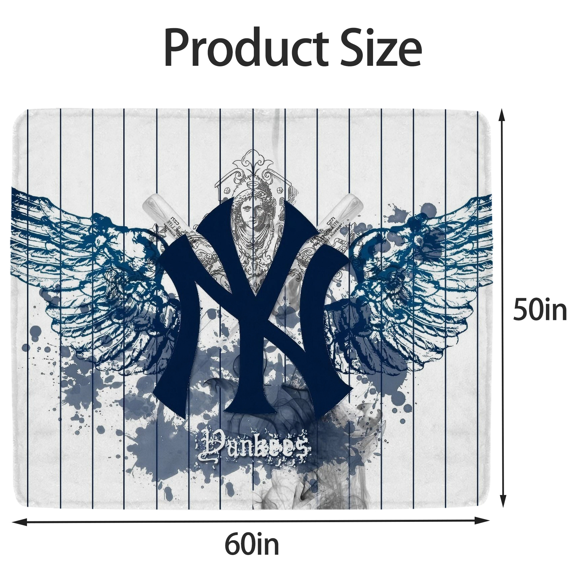 New York Yankees 353 Soft Fleece Throw Blanket 50 X 60 Inch – Super Soft, Lightweight, And Durable – Perfect For Sofa, Bed, Camping, And More – Ideal Gift For Family And Friends
