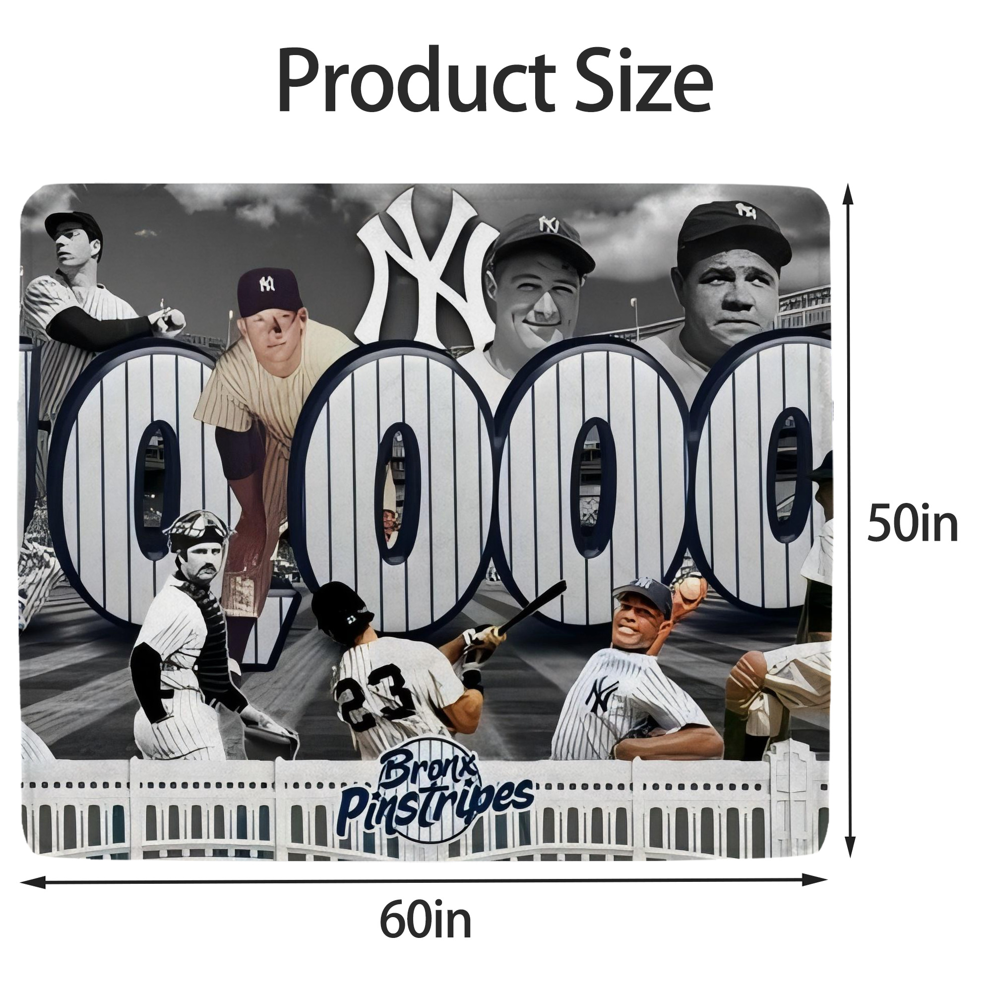 New York Yankees 357 Soft Fleece Throw Blanket 50 X 60 Inch – Super Soft, Lightweight, And Durable – Perfect For Sofa, Bed, Camping, And More – Ideal Gift For Family And Friends