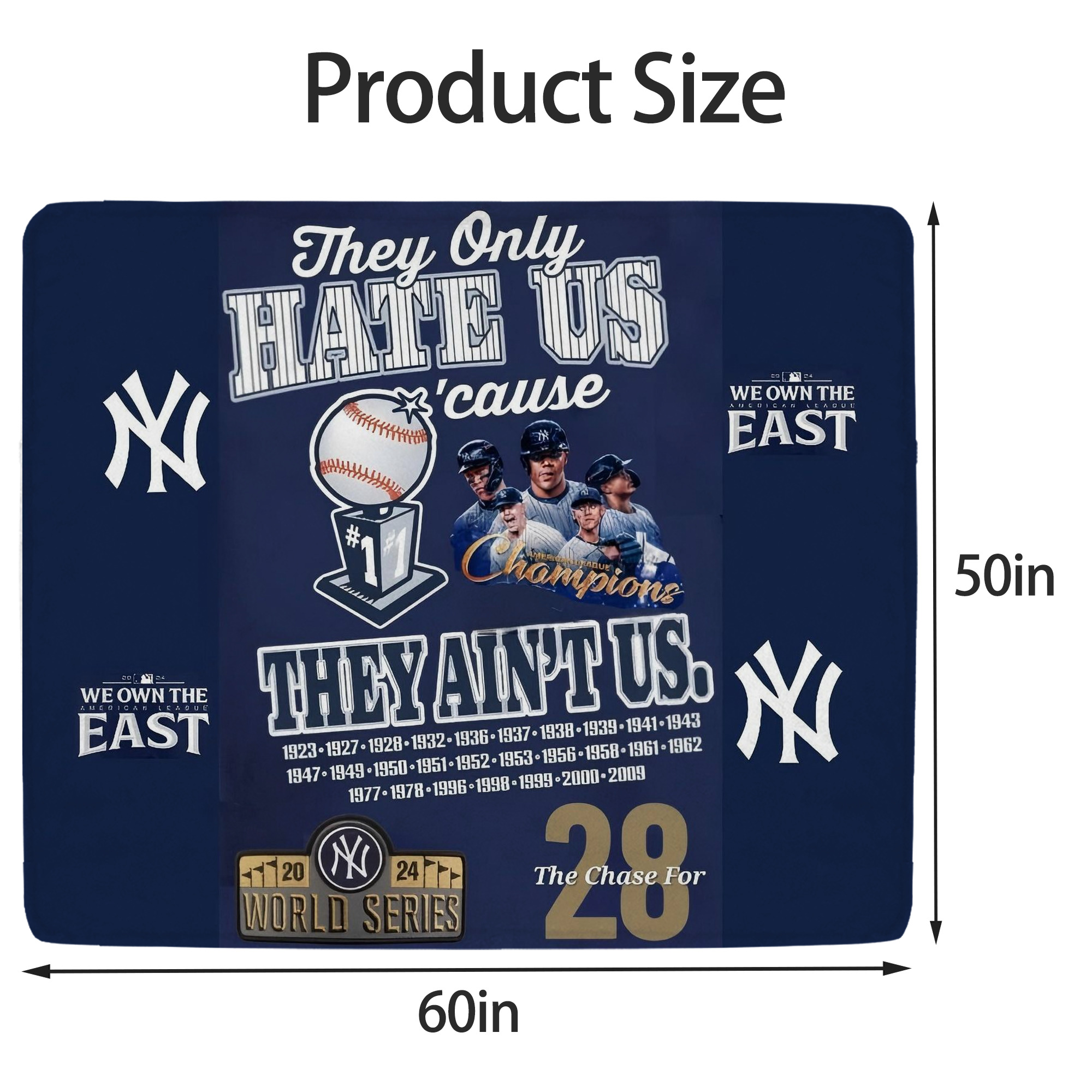 New York Yankees 358 Soft Fleece Throw Blanket 50 X 60 Inch – Super Soft, Lightweight, And Durable – Perfect For Sofa, Bed, Camping, And More – Ideal Gift For Family And Friends