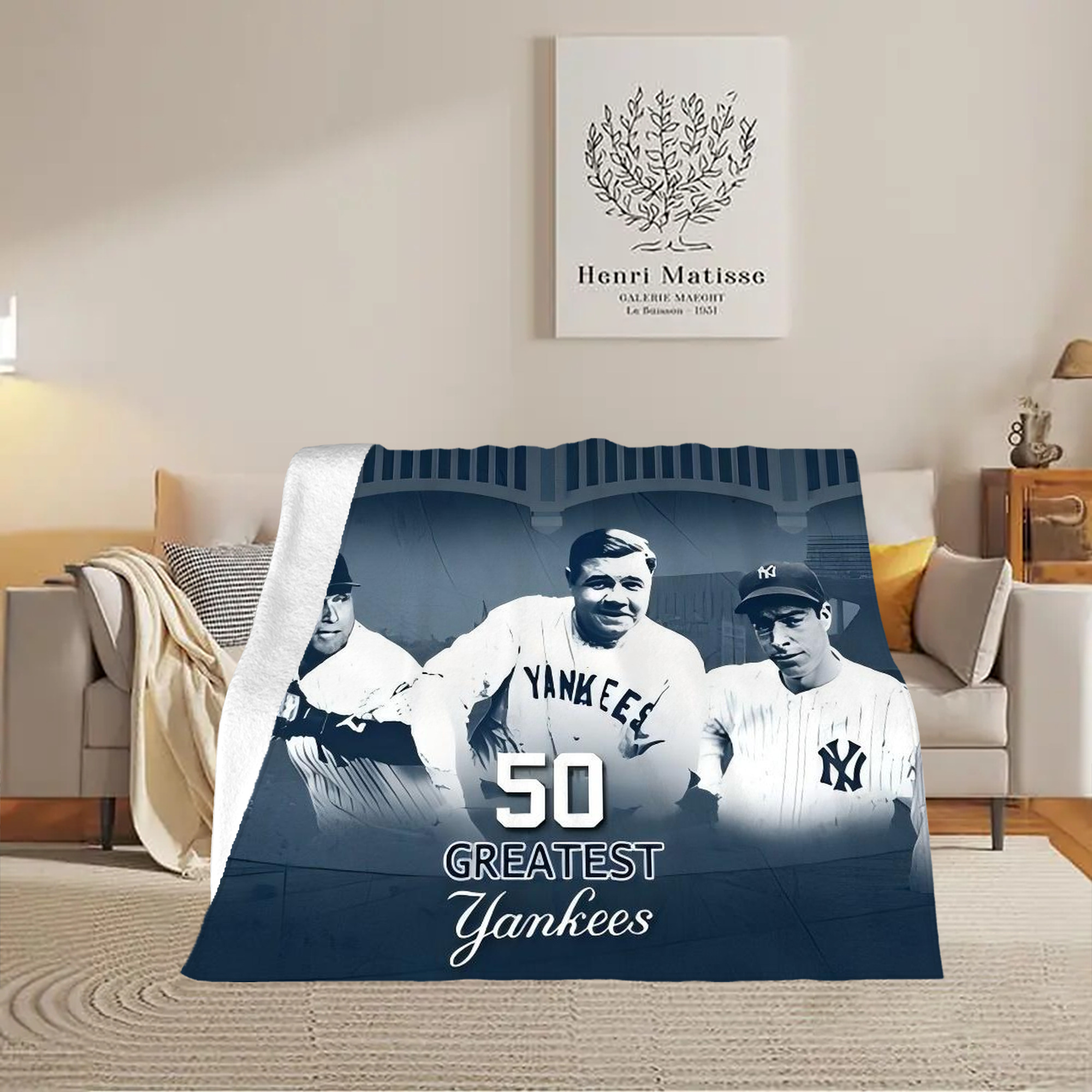 New York Yankees 351 Soft Fleece Throw Blanket 50 X 60 Inch – Super Soft, Lightweight, And Durable – Perfect For Sofa, Bed, Camping, And More – Ideal Gift For Family And Friends