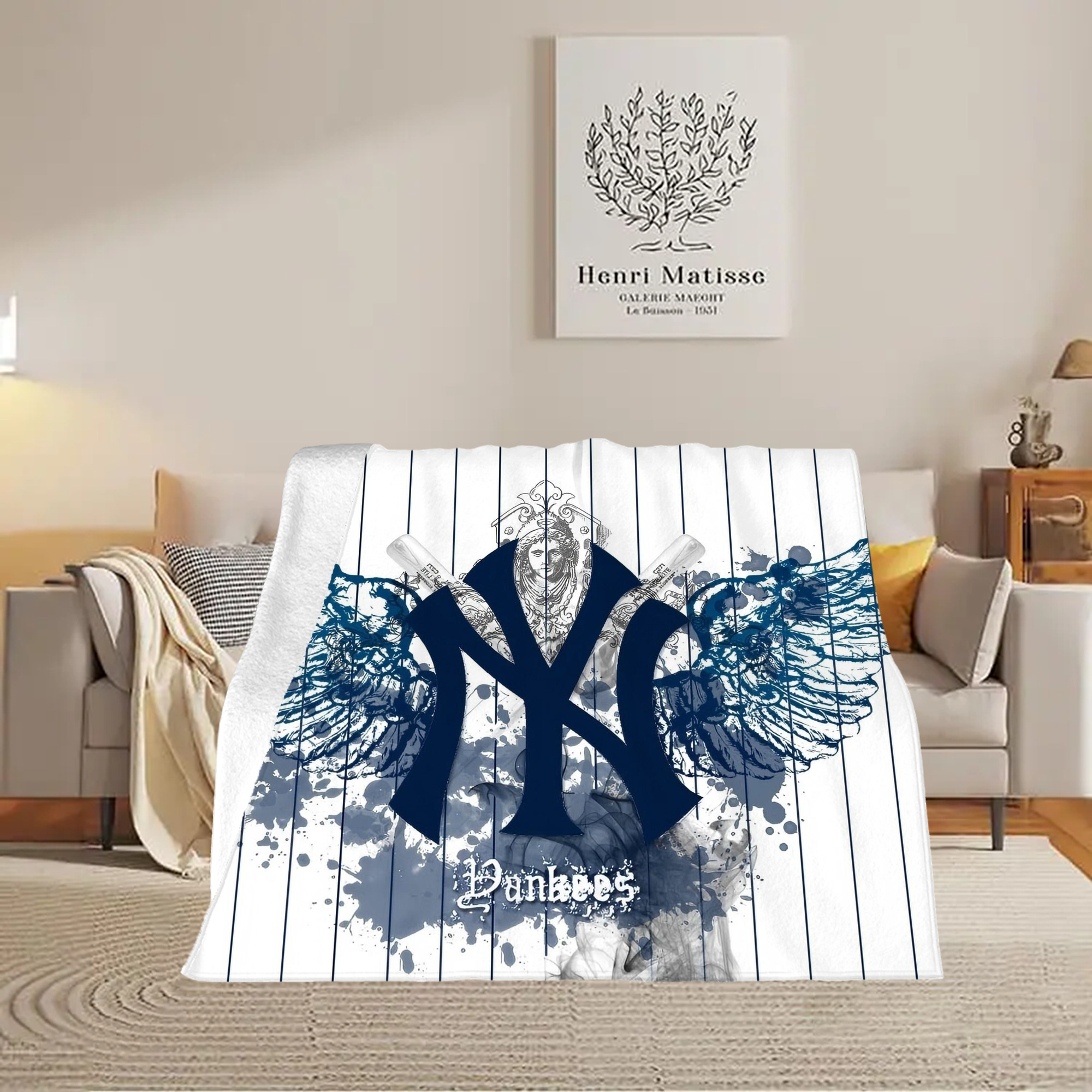 New York Yankees 353 Soft Fleece Throw Blanket 50 X 60 Inch – Super Soft, Lightweight, And Durable – Perfect For Sofa, Bed, Camping, And More – Ideal Gift For Family And Friends