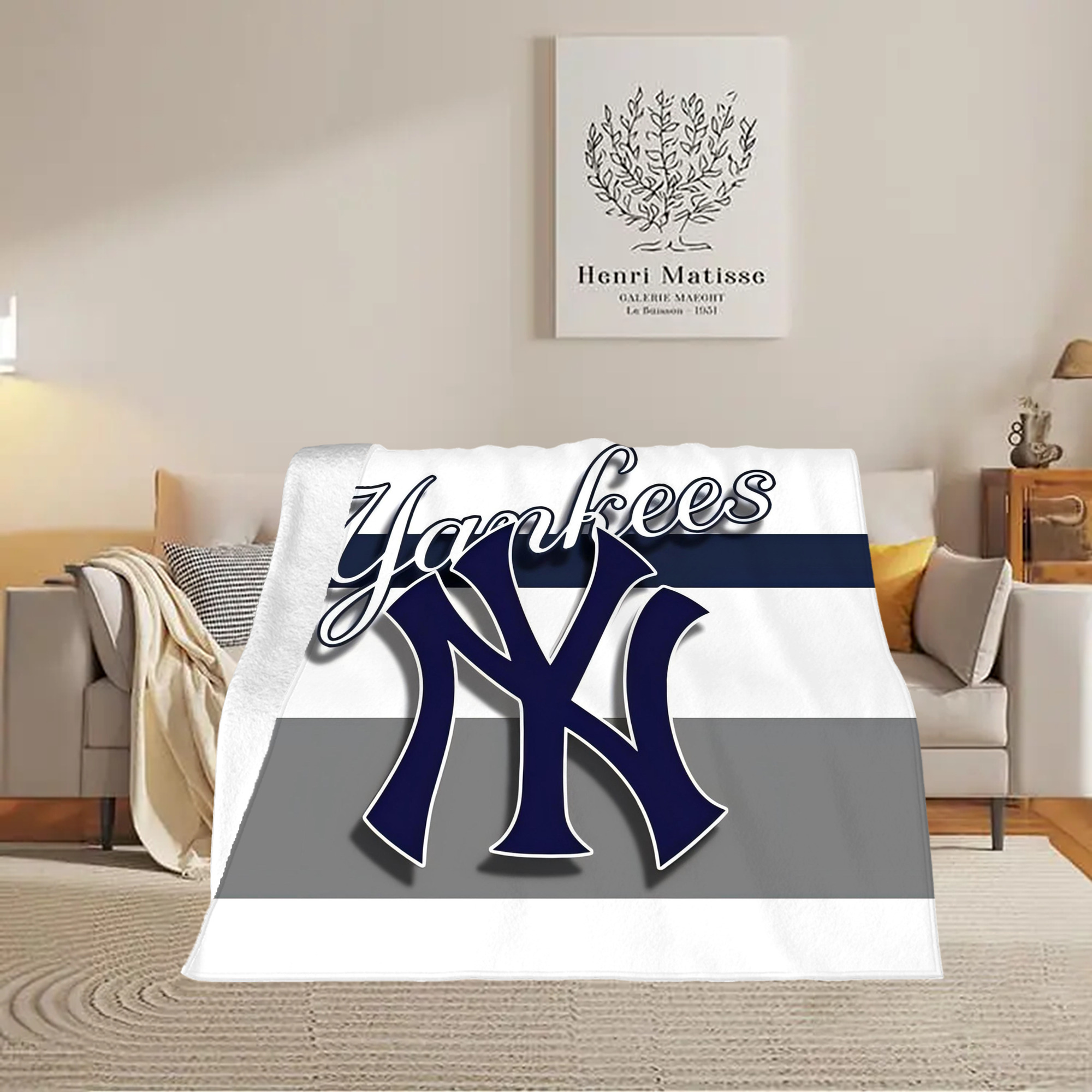 New York Yankees 356 Soft Fleece Throw Blanket 50 X 60 Inch – Super Soft, Lightweight, And Durable – Perfect For Sofa, Bed, Camping, And More – Ideal Gift For Family And Friends