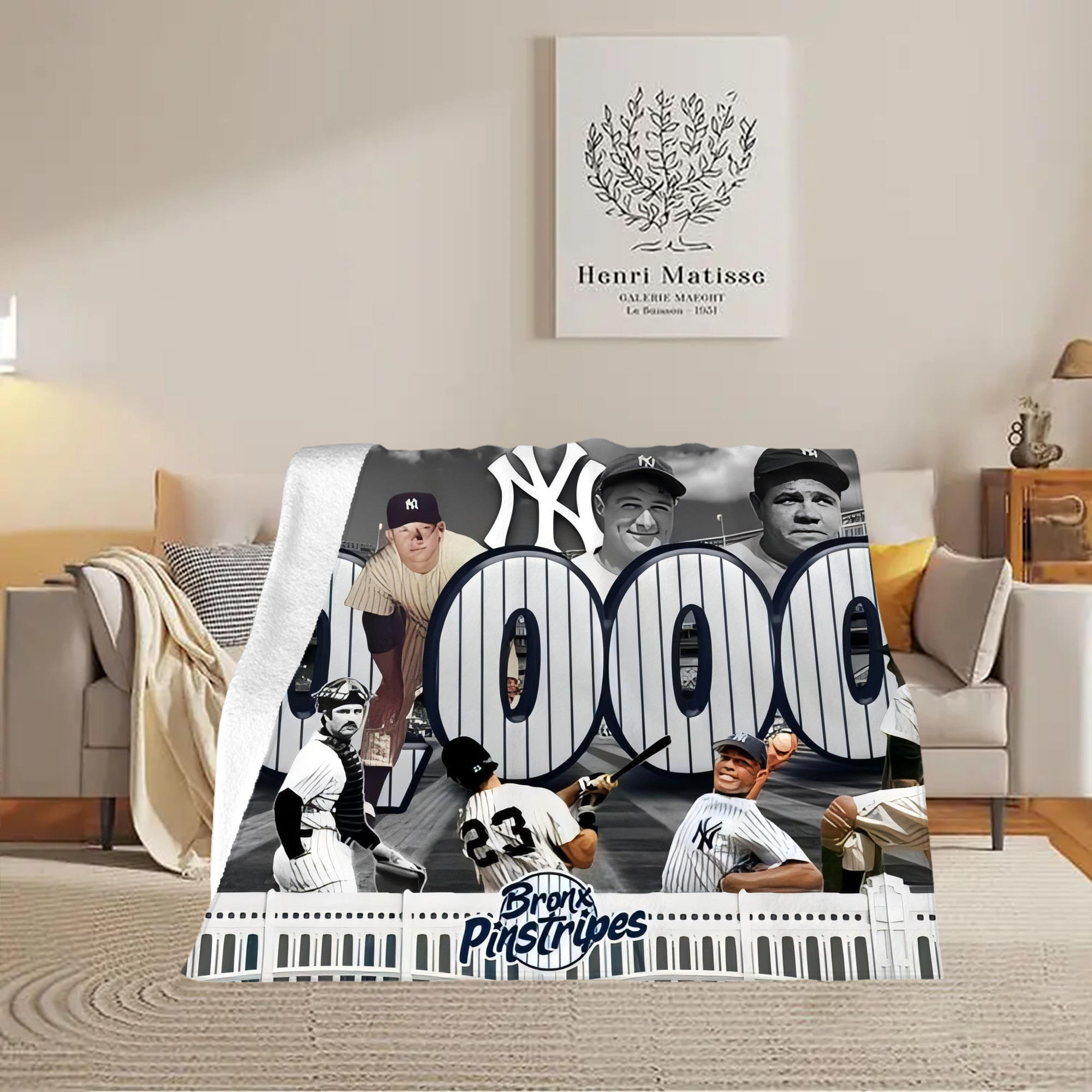 New York Yankees 357 Soft Fleece Throw Blanket 50 X 60 Inch – Super Soft, Lightweight, And Durable – Perfect For Sofa, Bed, Camping, And More – Ideal Gift For Family And Friends