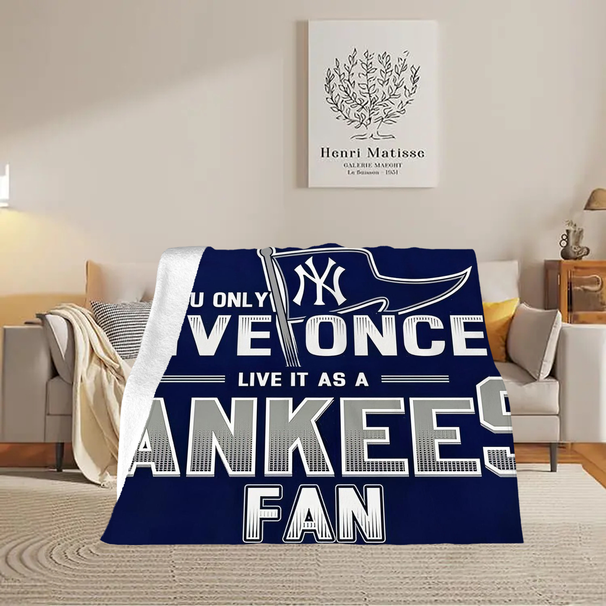 New York Yankees 362 Soft Fleece Throw Blanket 50 X 60 Inch – Super Soft, Lightweight, And Durable – Perfect For Sofa, Bed, Camping, And More – Ideal Gift For Family And Friends