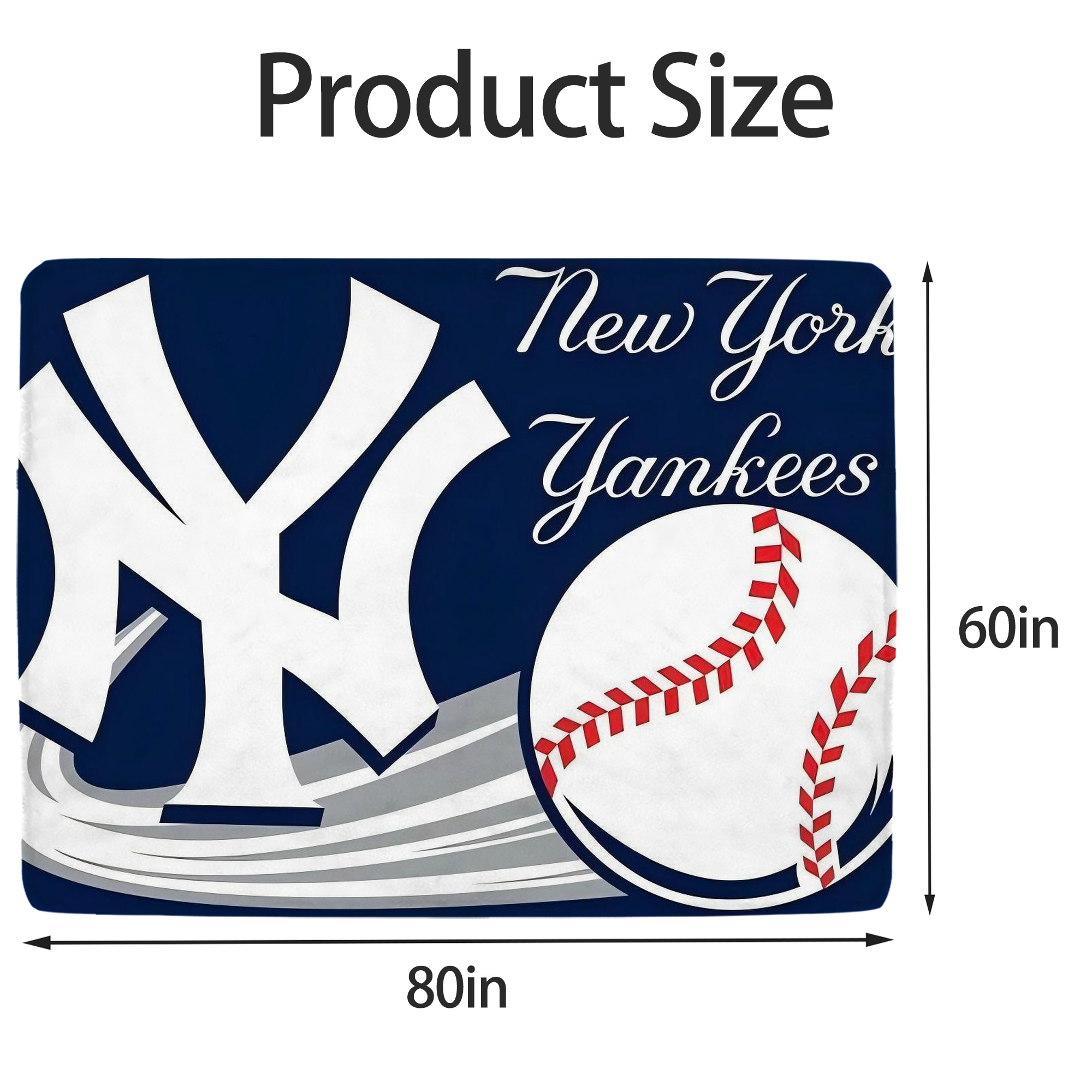New York Yankees 259 Soft Fleece Throw Blanket 60 X 80 Inch – Super Soft, Lightweight, And Durable – Perfect For Sofa, Bed, Camping, And More – Ideal Gift For Family And Friends