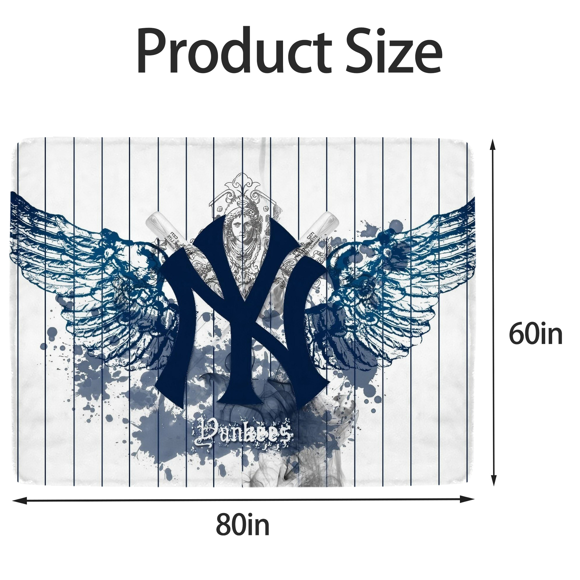 New York Yankees 353 Soft Fleece Throw Blanket 60 X 80 Inch – Super Soft, Lightweight, And Durable – Perfect For Sofa, Bed, Camping, And More – Ideal Gift For Family And Friends