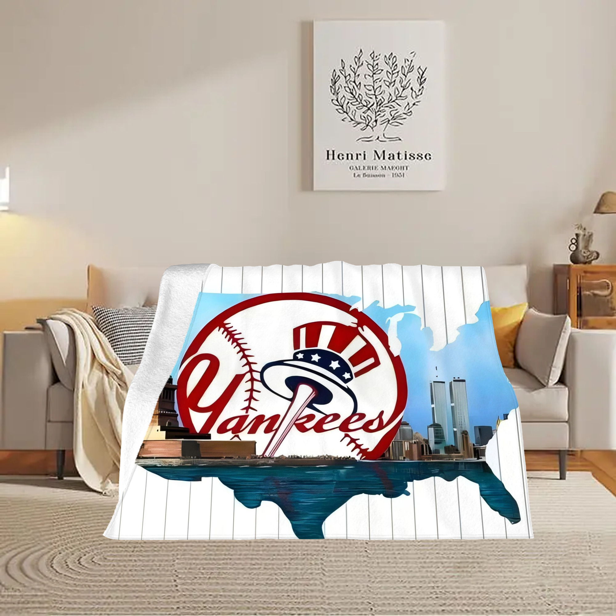 New York Yankees 352 Soft Fleece Throw Blanket 60 X 80 Inch – Super Soft, Lightweight, And Durable – Perfect For Sofa, Bed, Camping, And More – Ideal Gift For Family And Friends