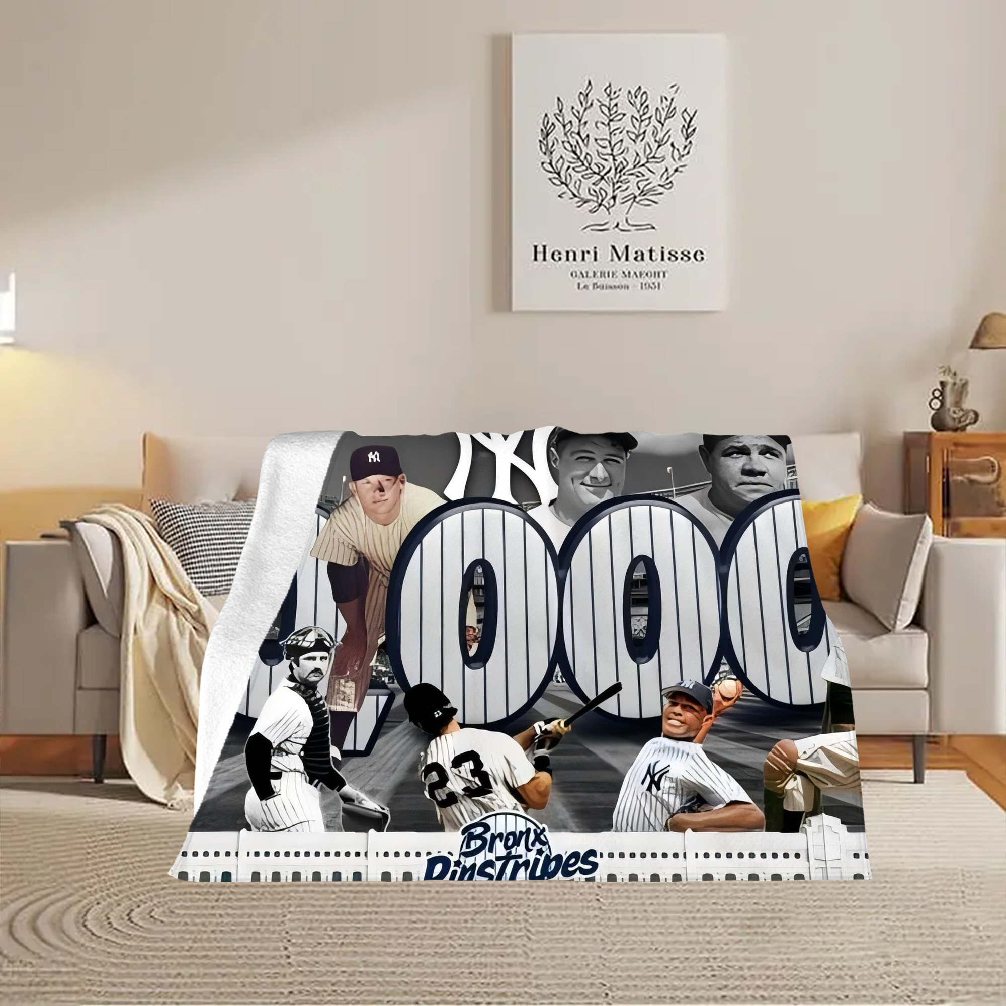 New York Yankees 357 Soft Fleece Throw Blanket 60 X 80 Inch – Super Soft, Lightweight, And Durable – Perfect For Sofa, Bed, Camping, And More – Ideal Gift For Family And Friends