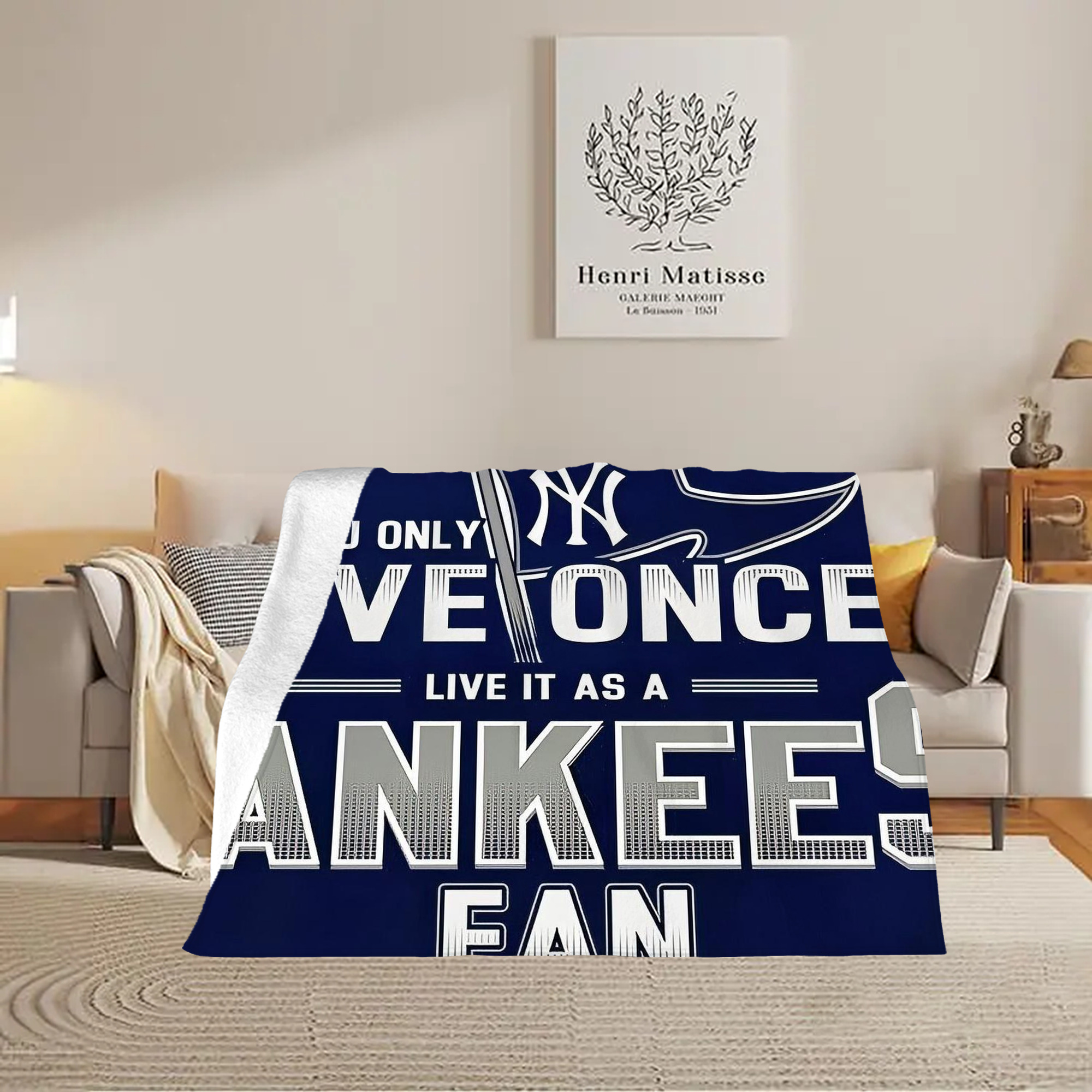 New York Yankees 362 Soft Fleece Throw Blanket 60 X 80 Inch – Super Soft, Lightweight, And Durable – Perfect For Sofa, Bed, Camping, And More – Ideal Gift For Family And Friends