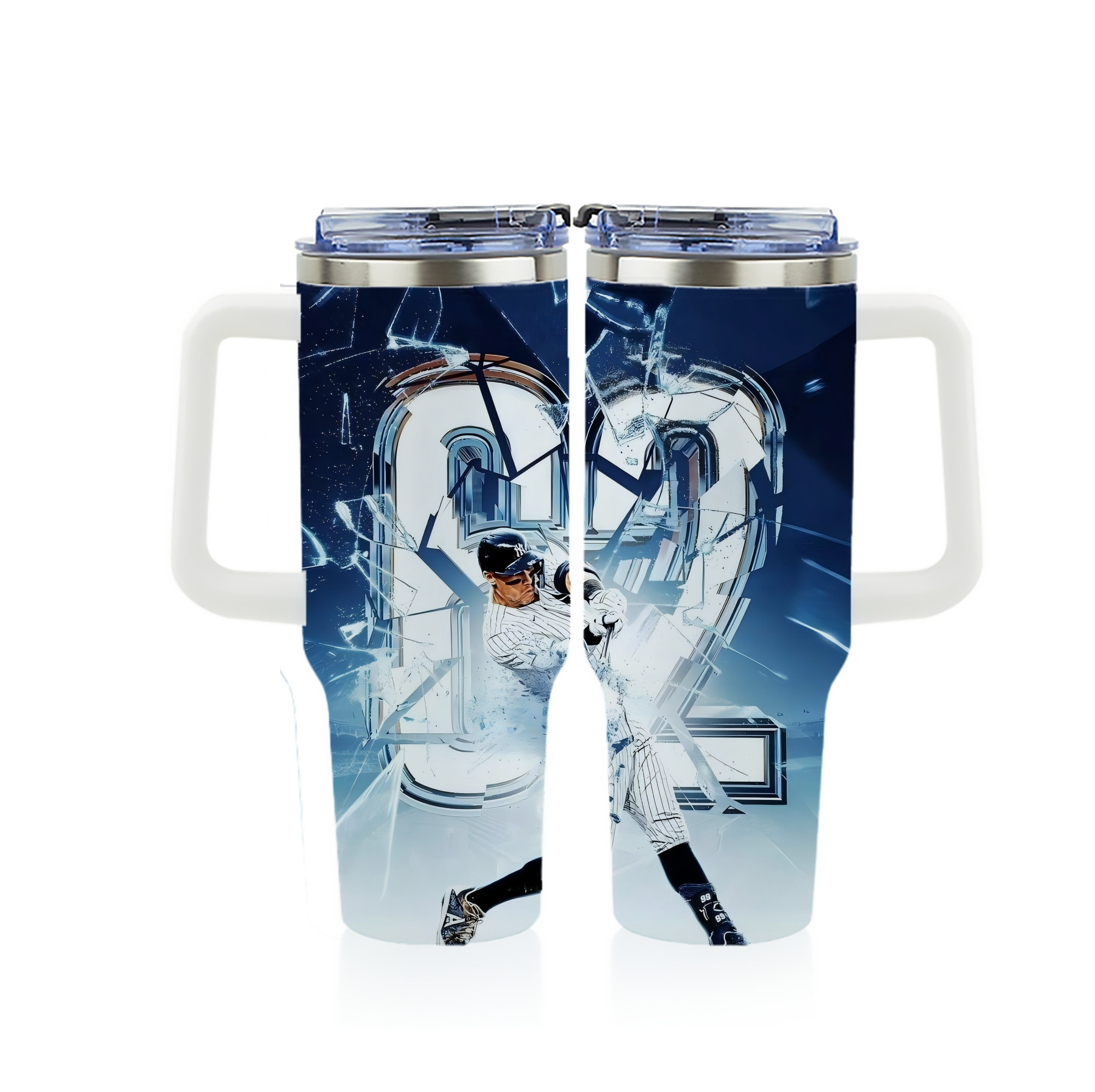Aaron Judge 62nd Home Run 40oz Full Wrap Car Tumbler – Durable Stainless Steel Travel Mug With Vibrant UV Print – Double Wall Insulated, Fits Most Car Cup Holders