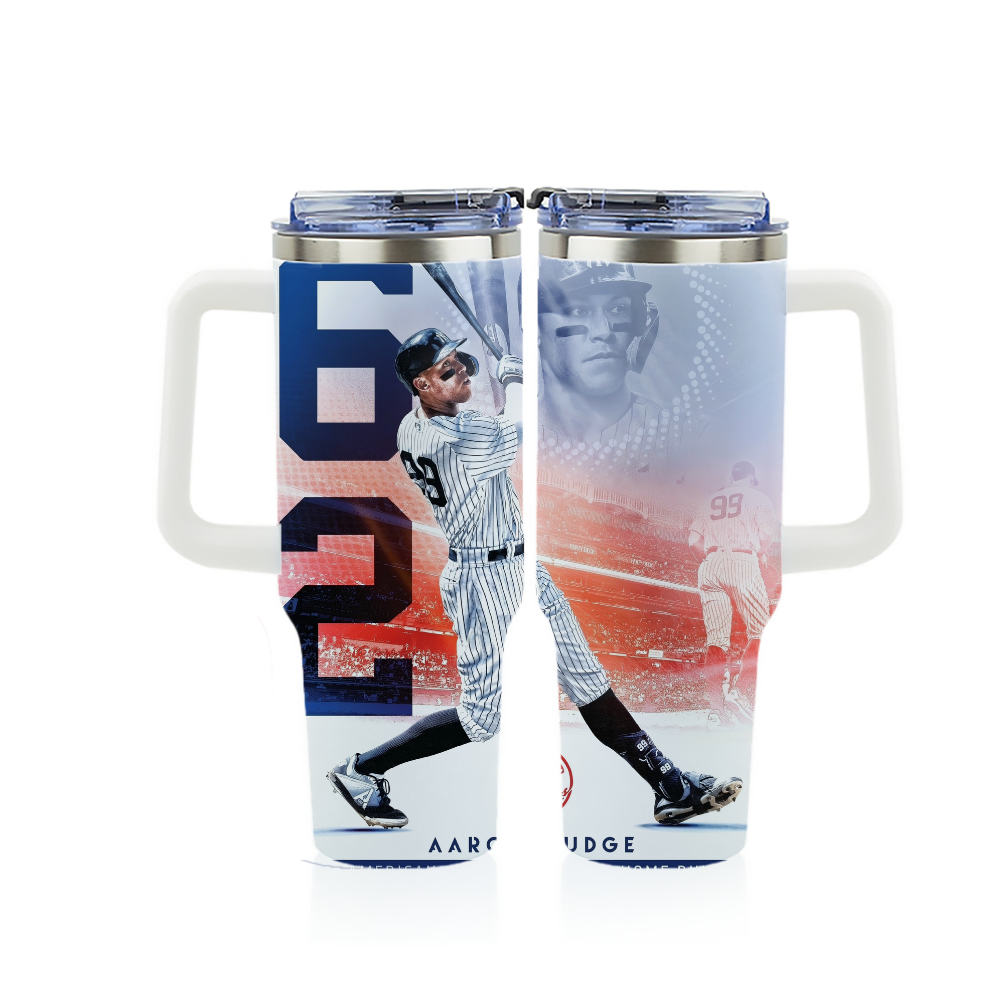 Aaron Judge 62nd Home Run 40oz Full Wrap Car Tumbler – Durable Stainless Steel Travel Mug With Vibrant UV Print – Double Wall Insulated, Fits Most Car Cup Holders