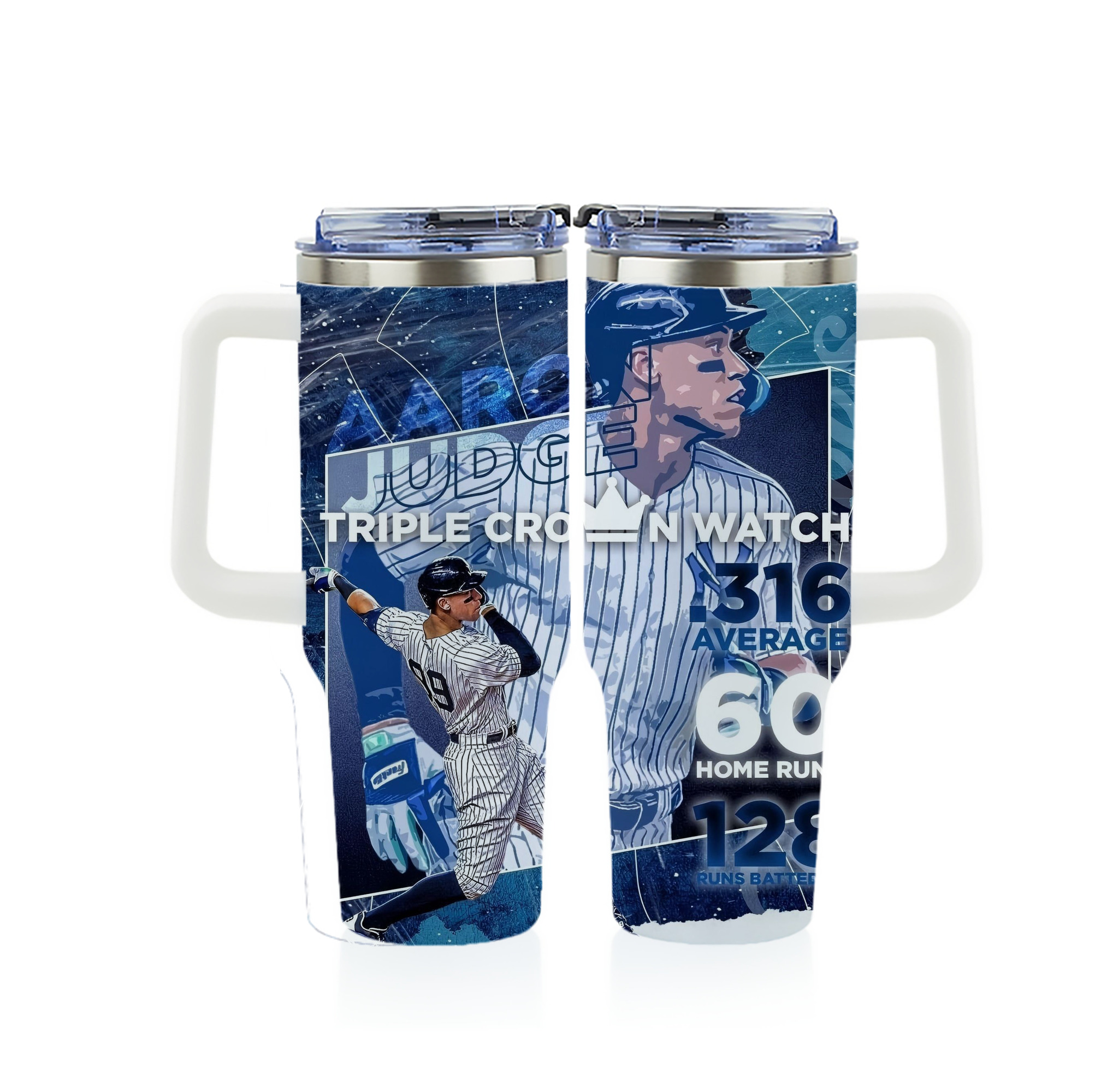 Aaron Judge Triple Crown Watch 40oz Full Wrap Car Tumbler – Durable Stainless Steel Travel Mug With Vibrant UV Print – Double Wall Insulated, Fits Most Car Cup Holders