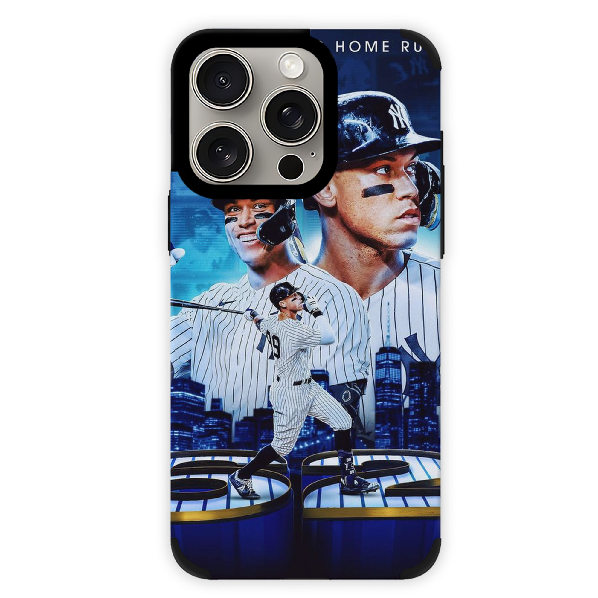 Aaron Judge AL Record 62 Home Runs IPhone 15 Pro Max PU Leather Case – Soft Lining, 360° Protection – Precise Fit, 3D Buttons, Easy Charging – Anti-Yellowing, Easy To Clean