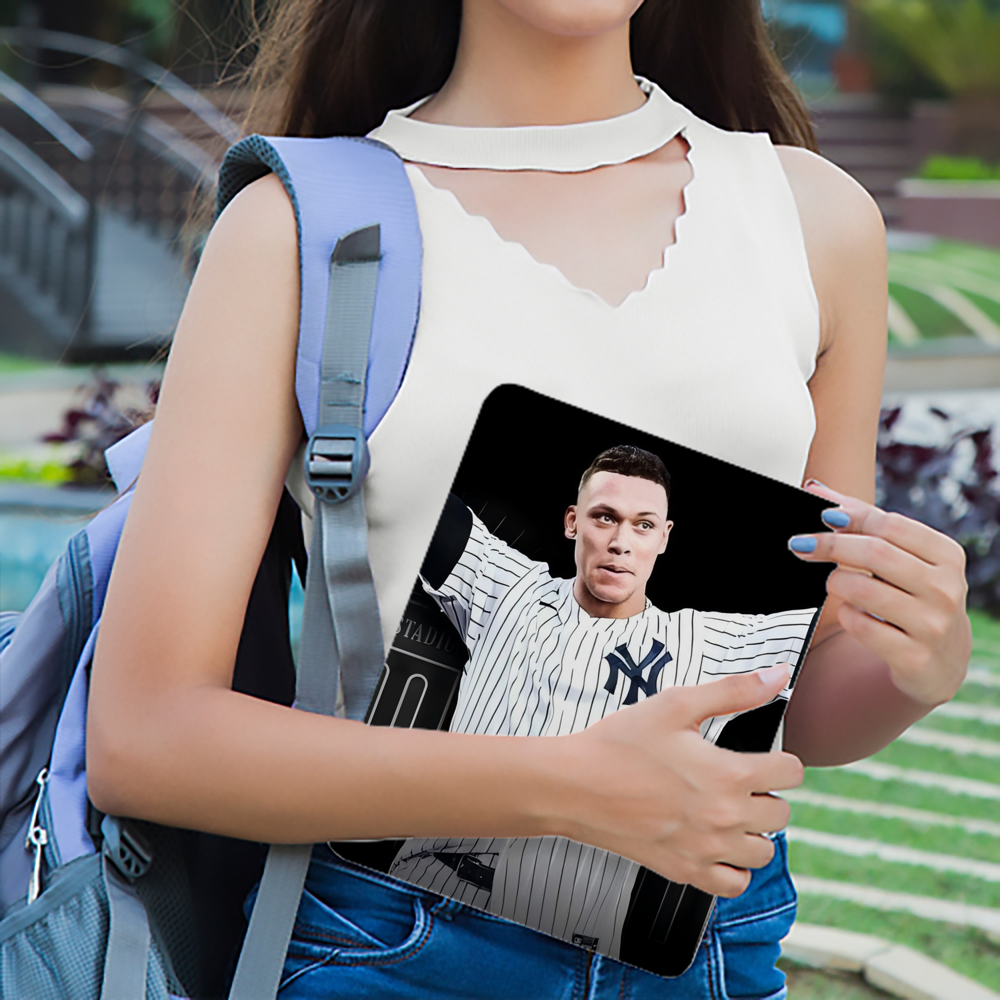 Aaron Judge 62nd Home Run IPad Case Without Pencil Slot – Book-Style Cover With PU Leather & TPU – Slim, Durable, Scratch-Resistant, Full Protection & Easy Access