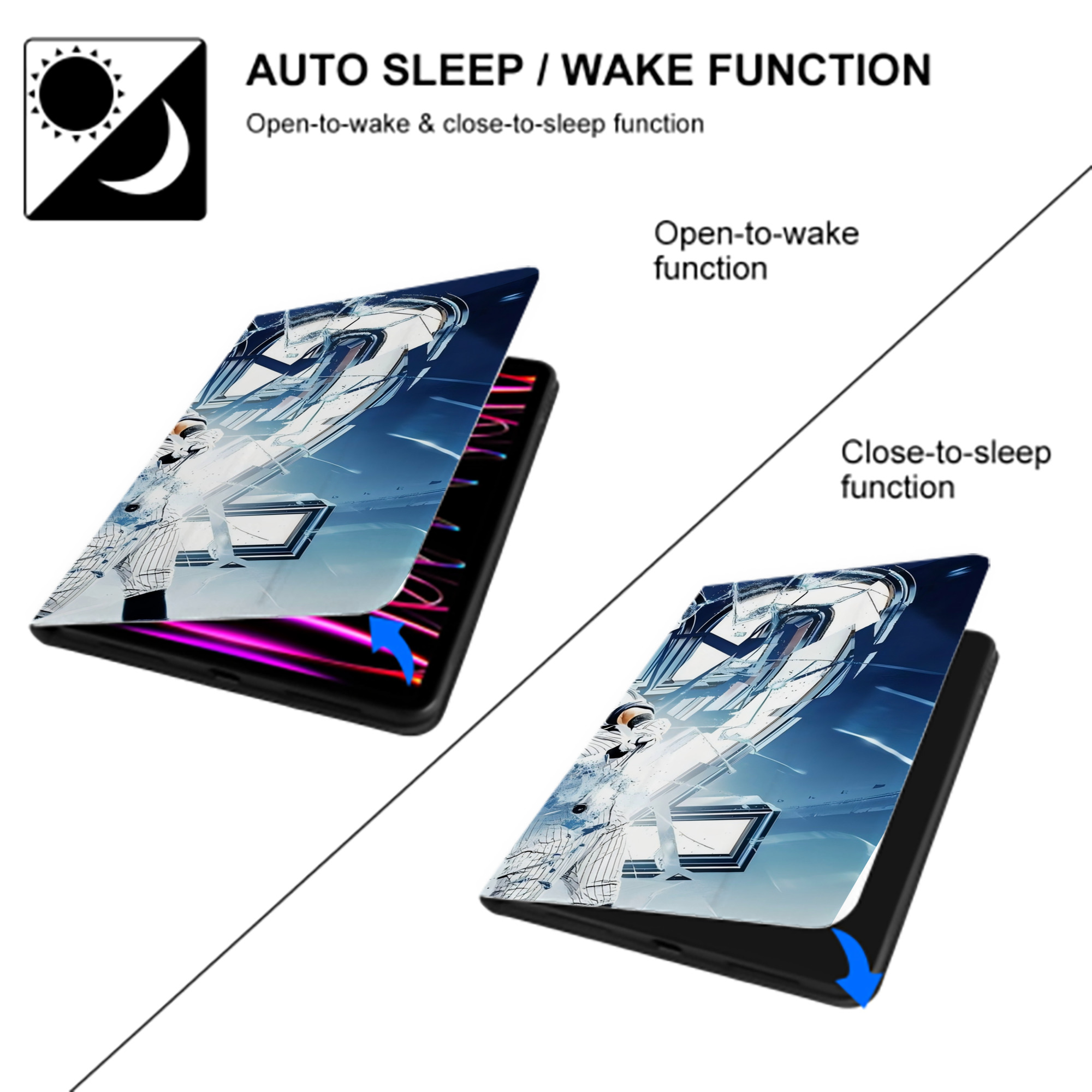 Aaron Judge 62nd Home Run IPad Book-Style Case With Pencil Slot – Slim PU & TPU Cover – Full Protection, Precise Fit, Water & Scratch Resistant