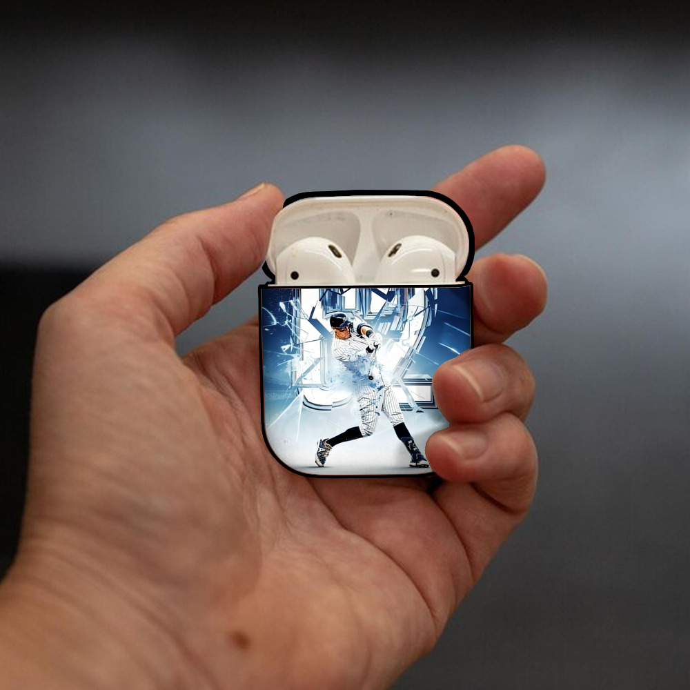 Aaron Judge 62nd Home Run AirPods 2 Case Hard Shell Black, Flexible PC Material, Precise Cutouts, Full Protection, Anti-Fingerprint, Washable, Includes Keychain – Durable & Slim Design