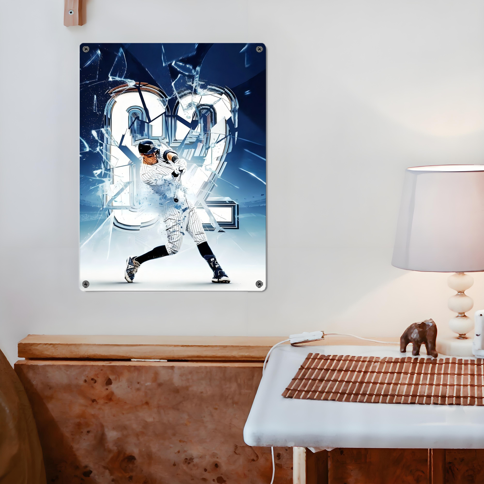 Aaron Judge 62nd Home Run Vintage Metal Tin Sign 12x16inch – Retro Wall Art Decor For Home, Bar, Kitchen, Bedroom, Office – Durable Iron Sheet Poster, Easy To Hang, Full-Color Printing