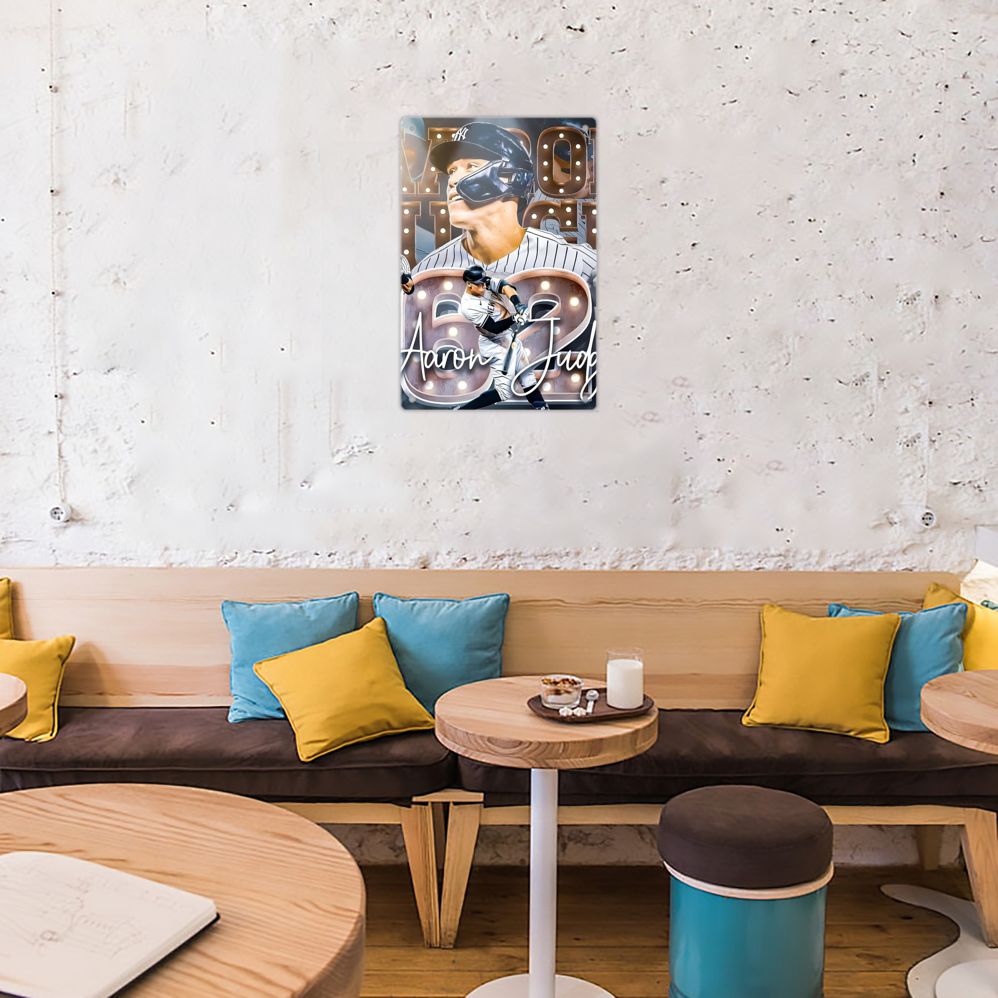 Aaron Judge 62 Home Runs 8x12inch Vertical Aluminum Sign - Durable Fade-Resistant Indoor/Outdoor Safety & Information Plaque For Office, Hotel, Restaurant, Bar, Public Spaces