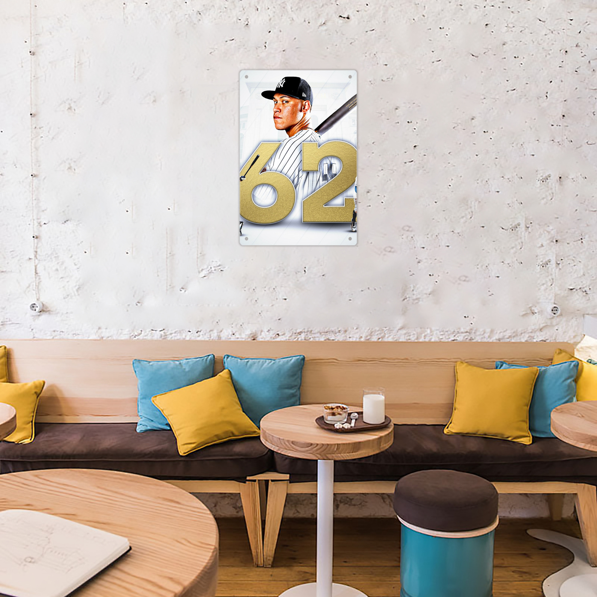 aaron judge 62nd home run 8x12inch Vertical Aluminum Sign - Durable Fade-Resistant Indoor/Outdoor Safety & Information Plaque For Office, Hotel, Restaurant, Bar, Public Spaces