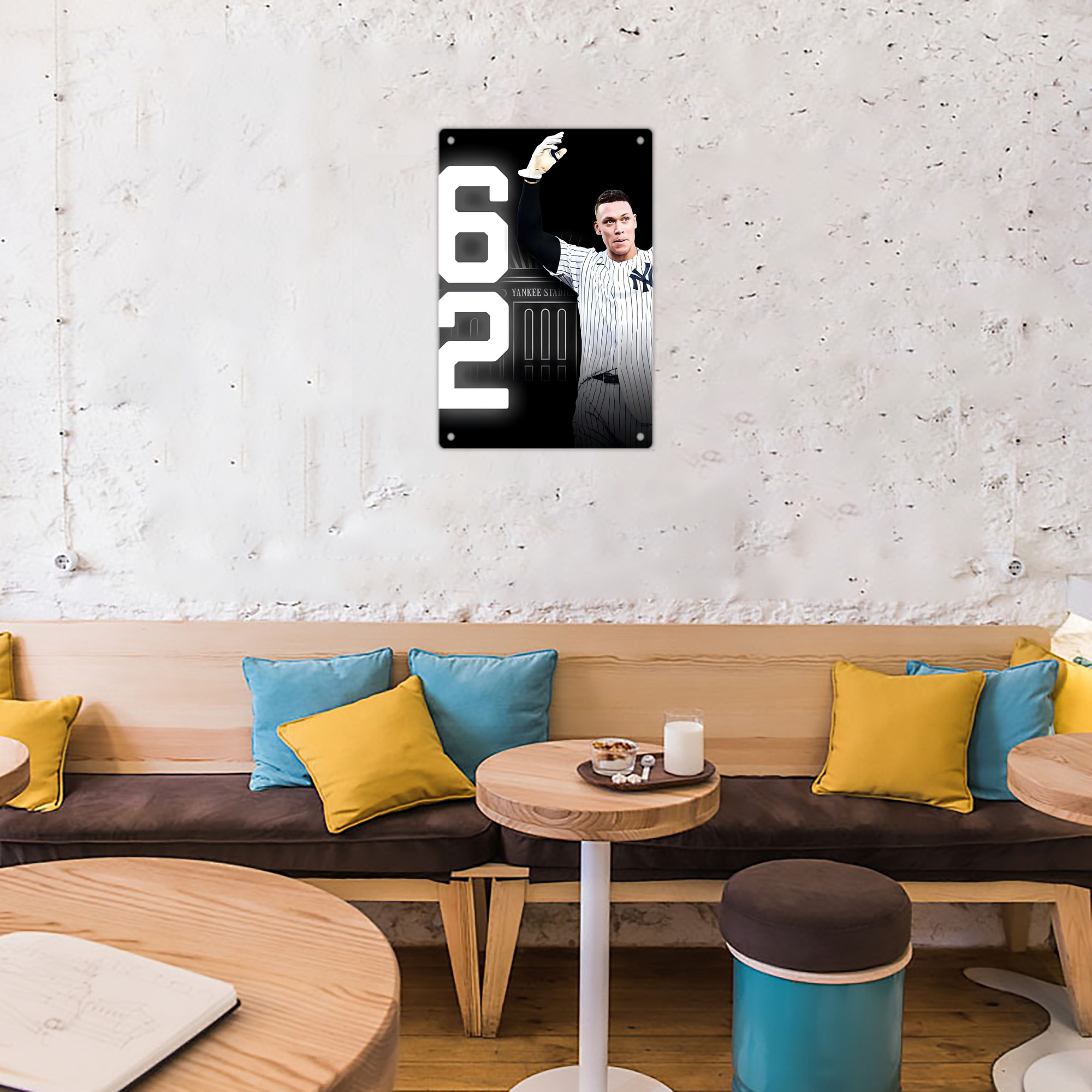 Aaron Judge 62nd Home Run 8x12inch Vertical Aluminum Sign - Durable Fade-Resistant Indoor/Outdoor Safety & Information Plaque For Office, Hotel, Restaurant, Bar, Public Spaces