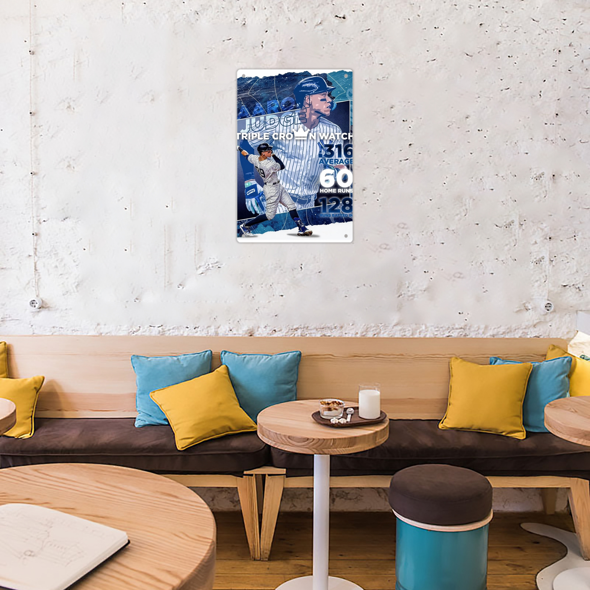 Aaron Judge Triple Crown Watch 8x12inch Vertical Aluminum Sign - Durable Fade-Resistant Indoor/Outdoor Safety & Information Plaque For Office, Hotel, Restaurant, Bar, Public Spaces