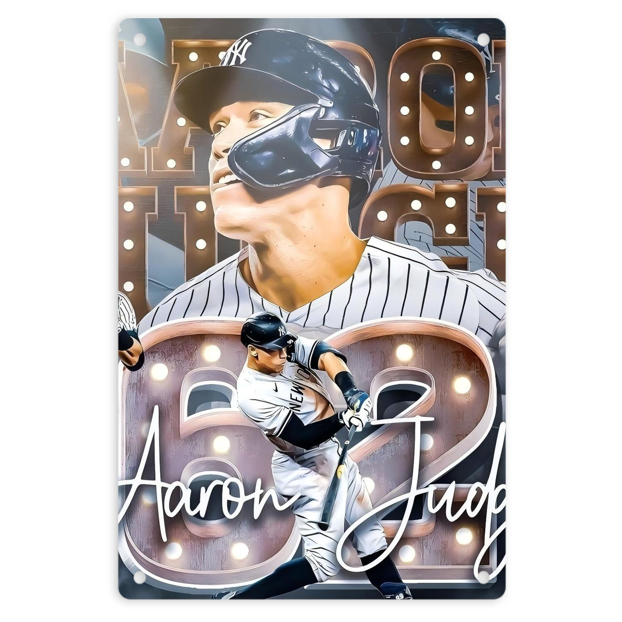 Aaron Judge 62 Home Runs 8x12inch Vertical Aluminum Sign - Durable Fade-Resistant Indoor/Outdoor Safety & Information Plaque For Office, Hotel, Restaurant, Bar, Public Spaces