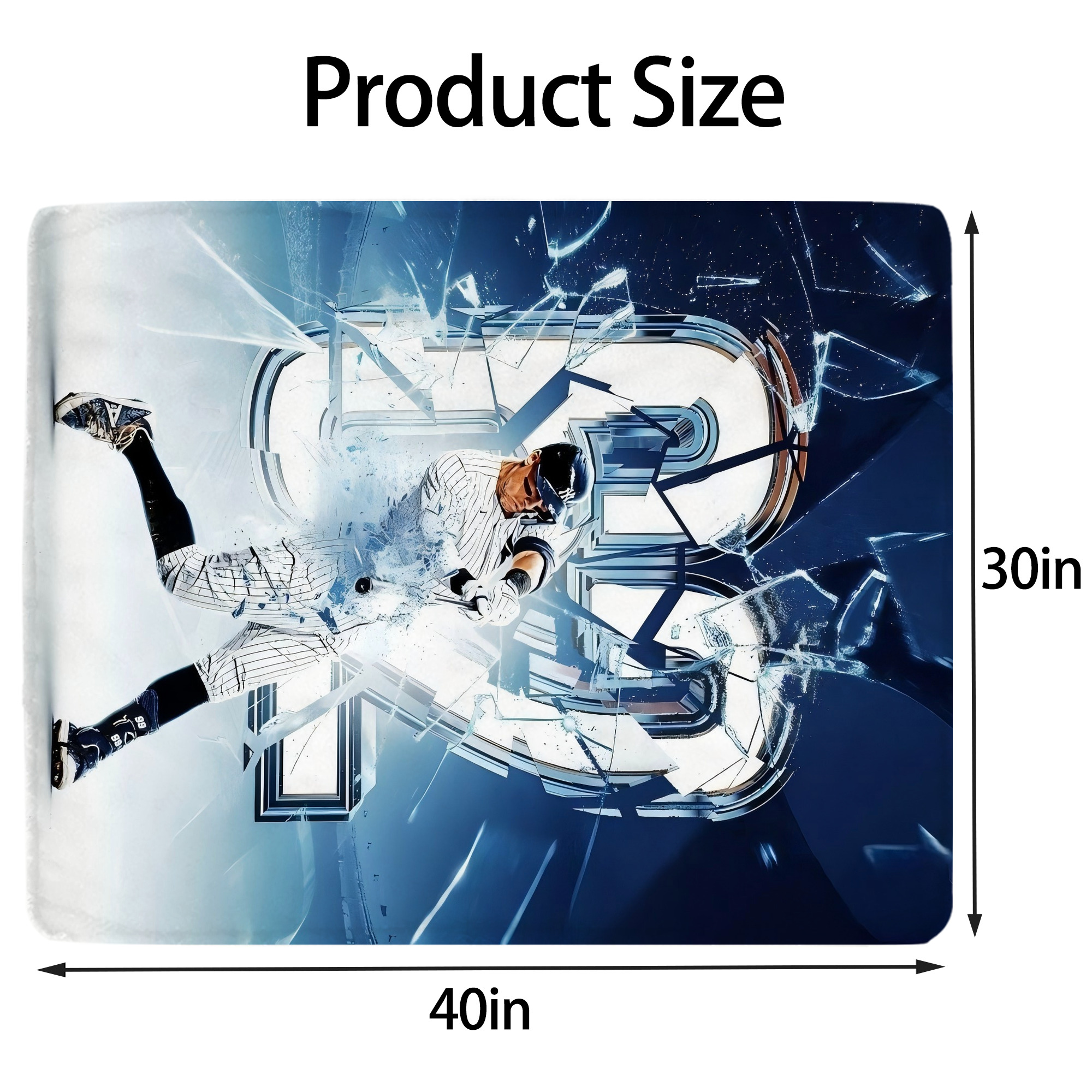 Aaron Judge 62nd Home Run Soft Plush Fleece Blanket 30x40 Inch - 300GSM Flannel, Ultra Soft & Warm, Lightweight & Durable, Perfect For Kids, Adults, Couch, Bed, Camping, Travel, Gift For Family & Friends