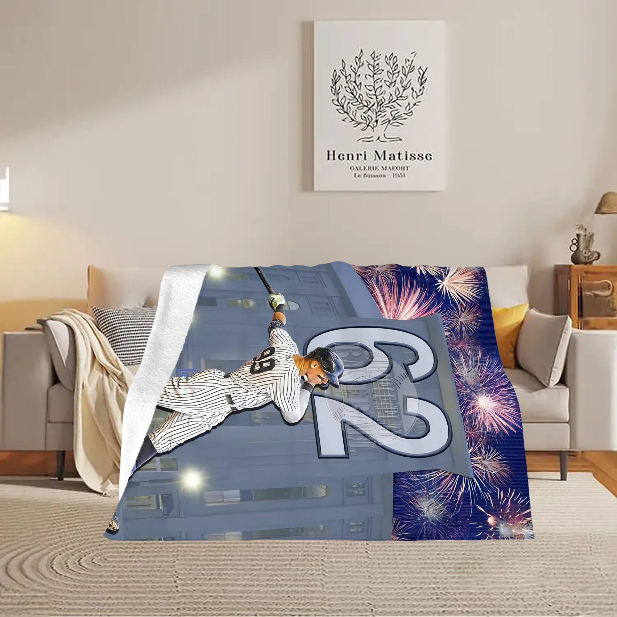 Aaron Judge 62 Home Runs Record Soft Plush Fleece Blanket 30x40 Inch - 300GSM Flannel, Ultra Soft & Warm, Lightweight & Durable, Perfect For Kids, Adults, Couch, Bed, Camping, Travel, Gift For Family & Friends