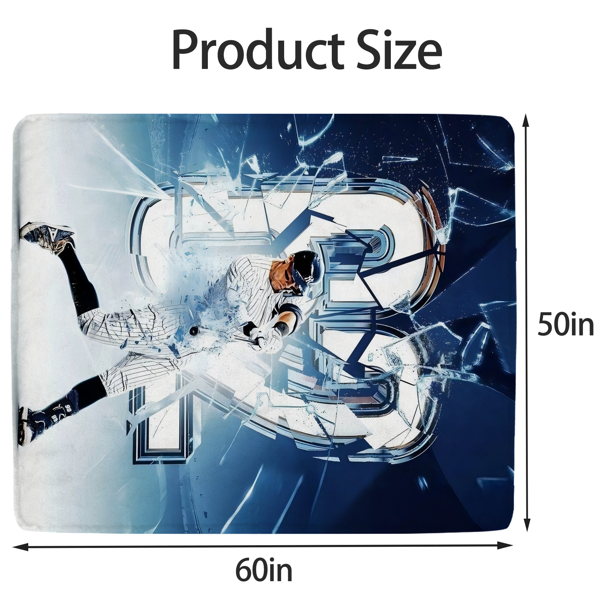 Aaron Judge 62nd Home Run Soft Fleece Throw Blanket 50 X 60 Inch – Super Soft, Lightweight, And Durable – Perfect For Sofa, Bed, Camping, And More – Ideal Gift For Family And Friends