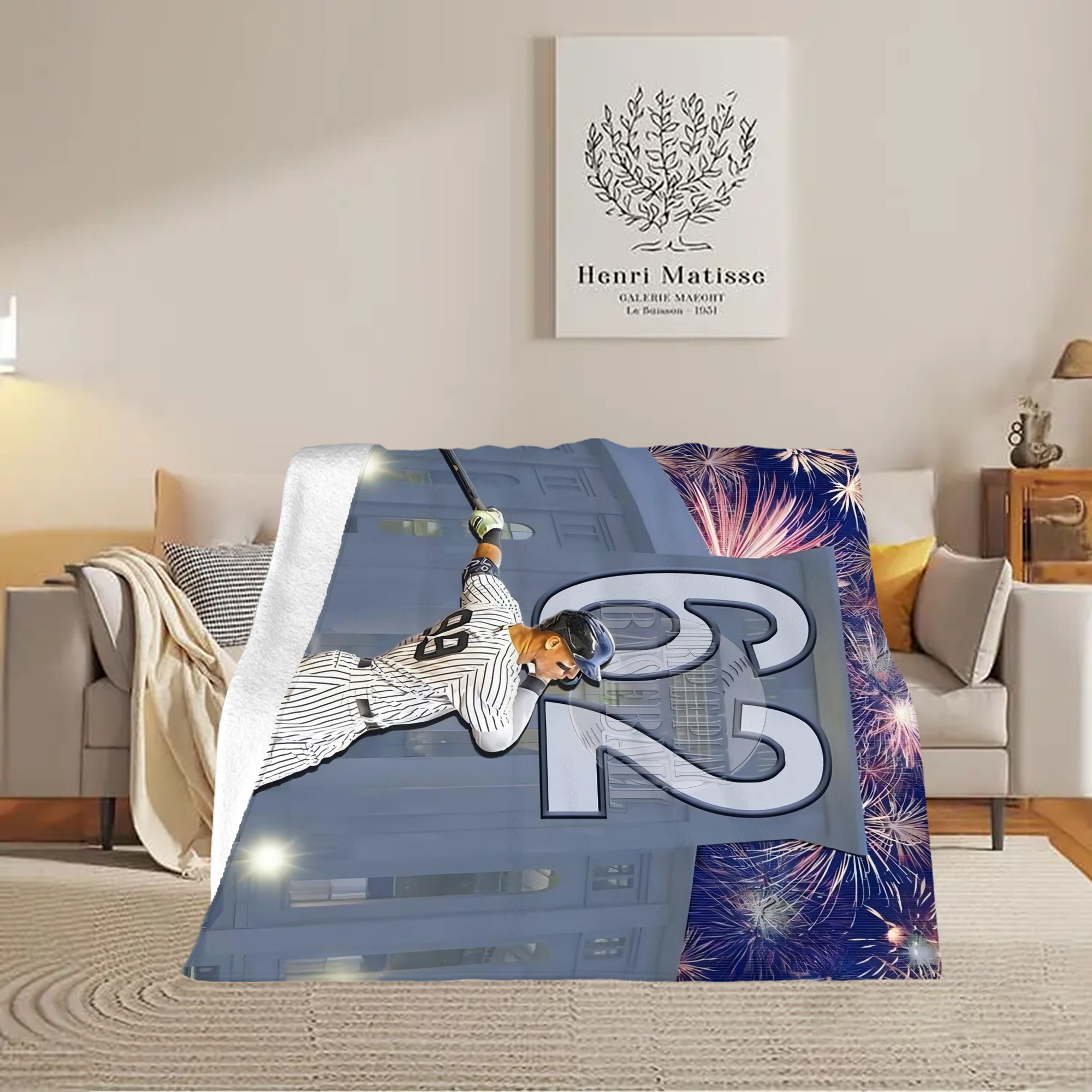 Aaron Judge 62 Home Runs Record Soft Fleece Throw Blanket 50 X 60 Inch – Super Soft, Lightweight, And Durable – Perfect For Sofa, Bed, Camping, And More – Ideal Gift For Family And Friends