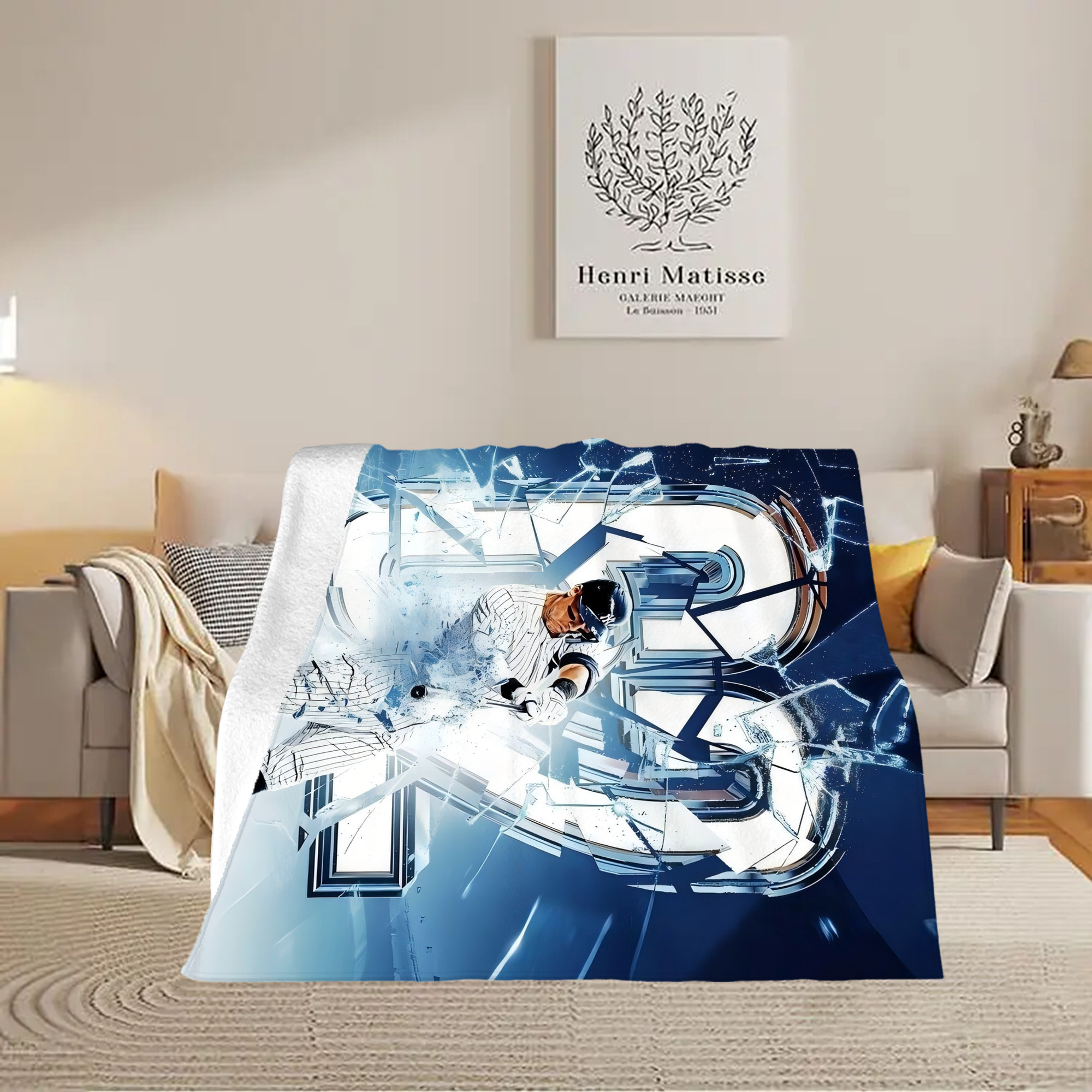 Aaron Judge 62nd Home Run Soft Fleece Throw Blanket 50 X 60 Inch – Super Soft, Lightweight, And Durable – Perfect For Sofa, Bed, Camping, And More – Ideal Gift For Family And Friends