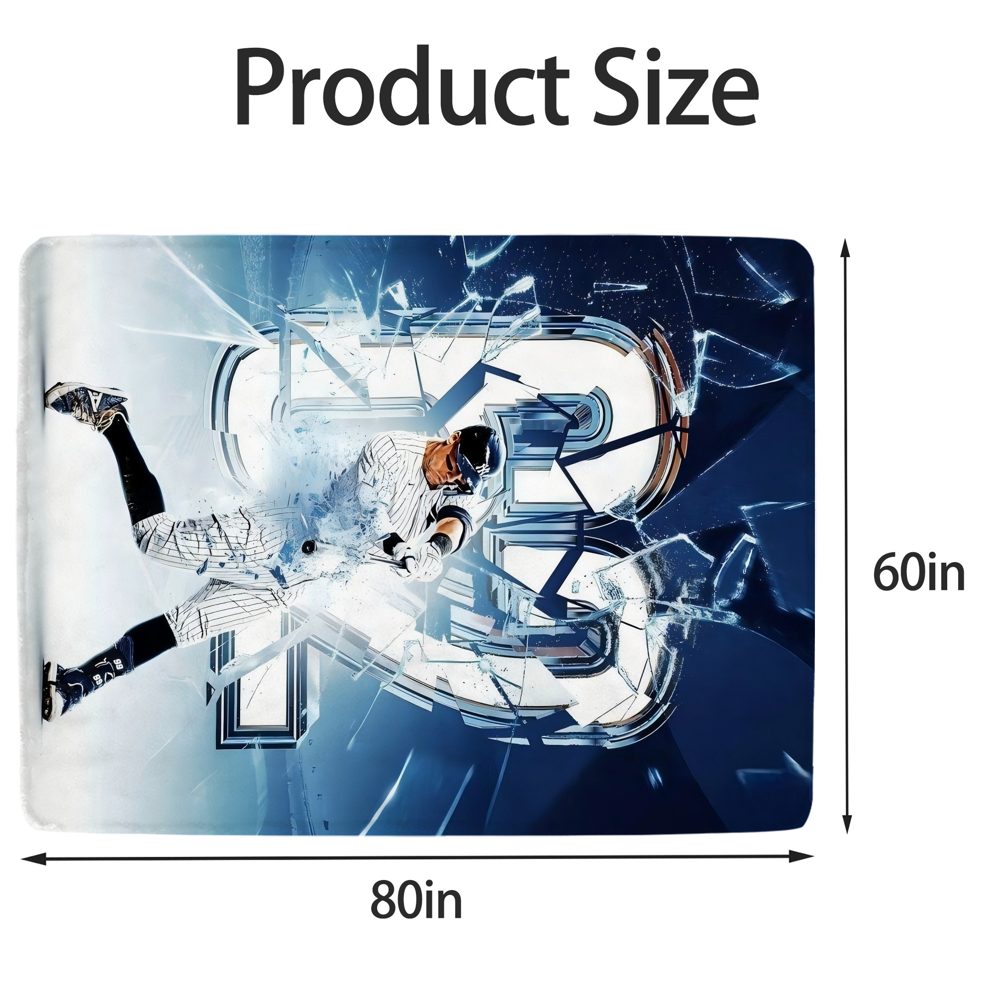 Aaron Judge 62nd Home Run Soft Fleece Throw Blanket 60 X 80 Inch – Super Soft, Lightweight, And Durable – Perfect For Sofa, Bed, Camping, And More – Ideal Gift For Family And Friends