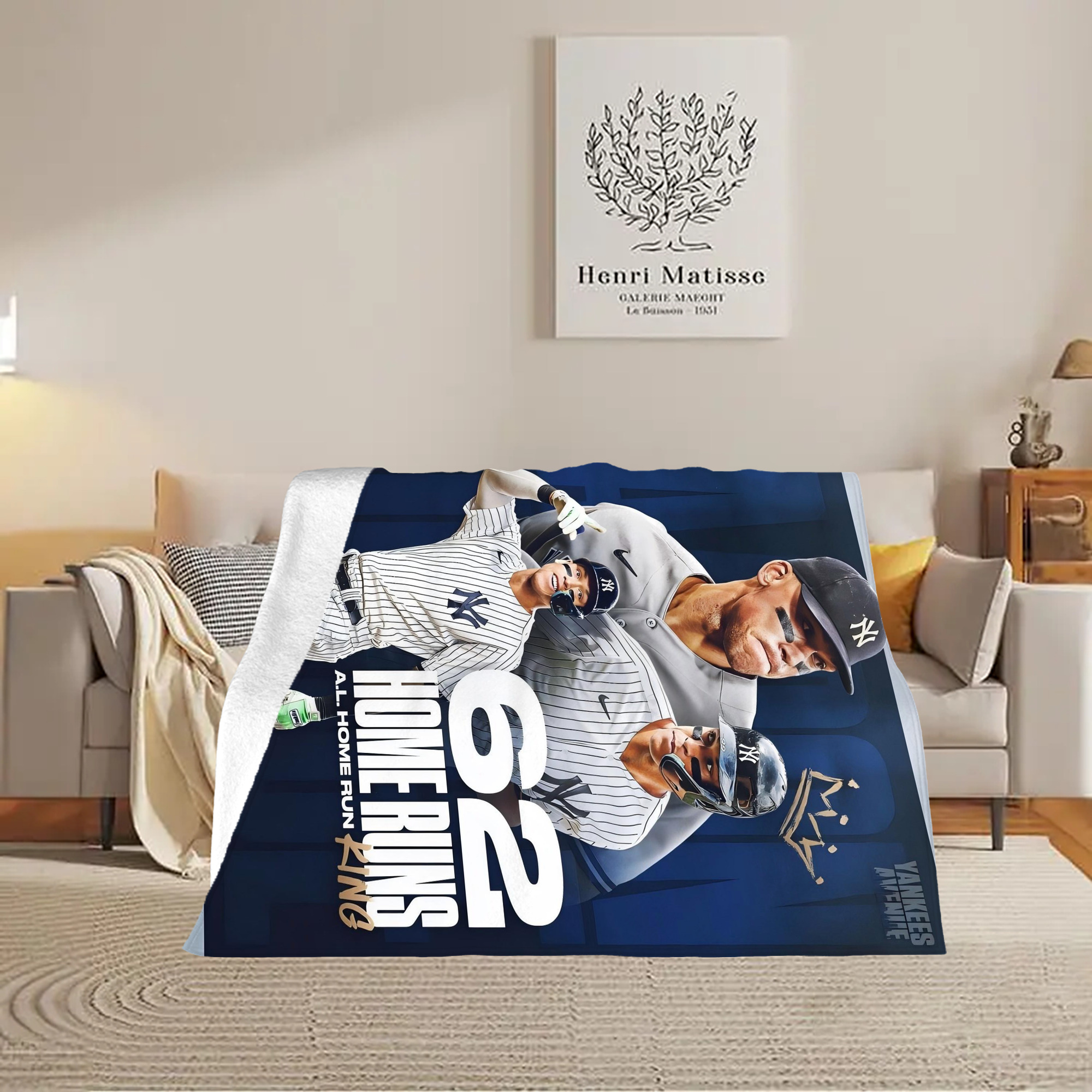 Aaron Judge 62 Home Runs AL Home Run King Soft Fleece Throw Blanket 60 X 80 Inch – Super Soft, Lightweight, And Durable – Perfect For Sofa, Bed, Camping, And More – Ideal Gift For Family And Friends