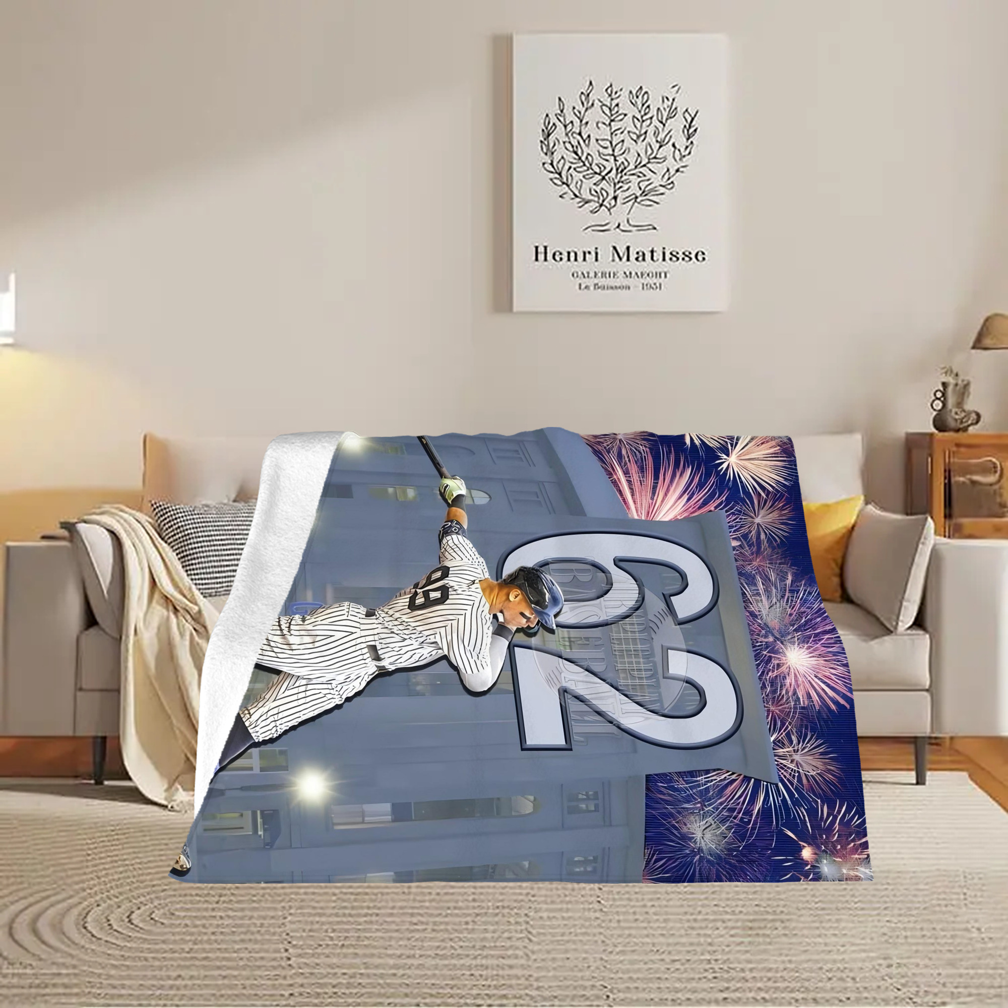 Aaron Judge 62 Home Runs Record Soft Fleece Throw Blanket 60 X 80 Inch – Super Soft, Lightweight, And Durable – Perfect For Sofa, Bed, Camping, And More – Ideal Gift For Family And Friends