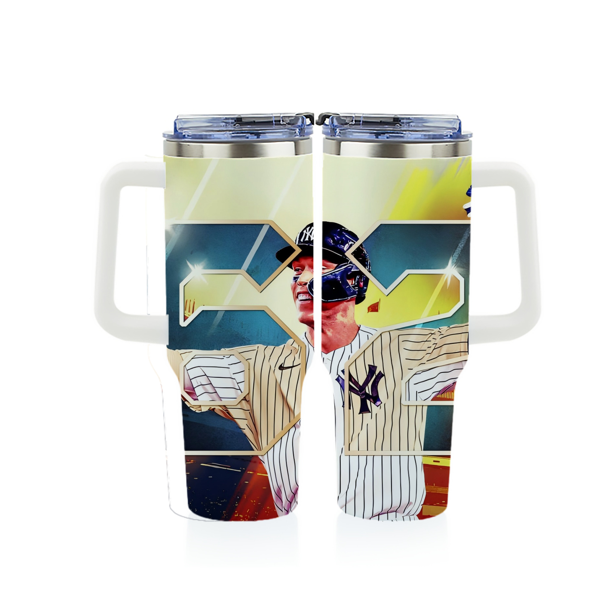 Aaron Judge 62nd Home Run 40oz Full Wrap Car Tumbler – Durable Stainless Steel Travel Mug With Vibrant UV Print – Double Wall Insulated, Fits Most Car Cup Holders