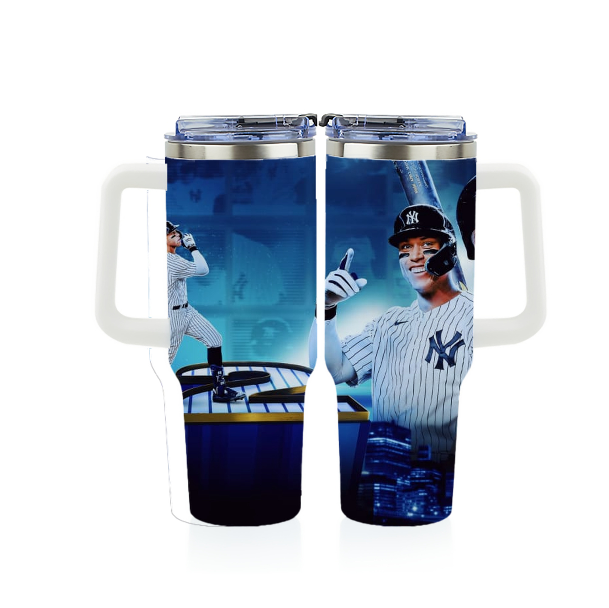 aaron judge 62nd home run 40oz Full Wrap Car Tumbler – Durable Stainless Steel Travel Mug With Vibrant UV Print – Double Wall Insulated, Fits Most Car Cup Holders