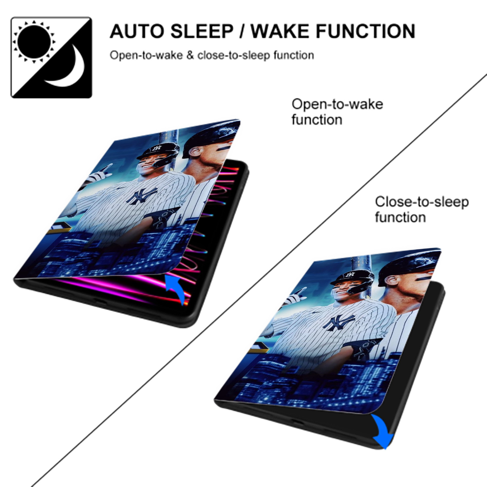 aaron judge 62nd home run IPad Case Without Pencil Slot – Book-Style Cover With PU Leather & TPU – Slim, Durable, Scratch-Resistant, Full Protection & Easy Access