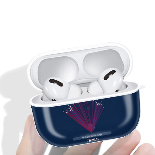 Aaron Judge 62HR Digest AirPods Pro Hard Case White With Keychain, Durable Flexible PC, Precise Cutouts, Anti-Fingerprint, Yellowing & Scratch Resistant, Full Protection, Washable