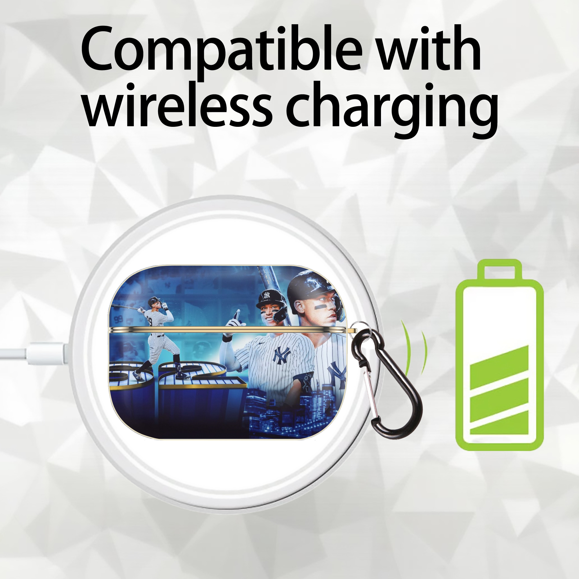 aaron judge 62nd home run Luxury Gold AirPods Pro Case With Keychain, Flexible PC Material, Full Protection, Precise Cutouts, Anti-Fingerprint, Washable, Durable Design