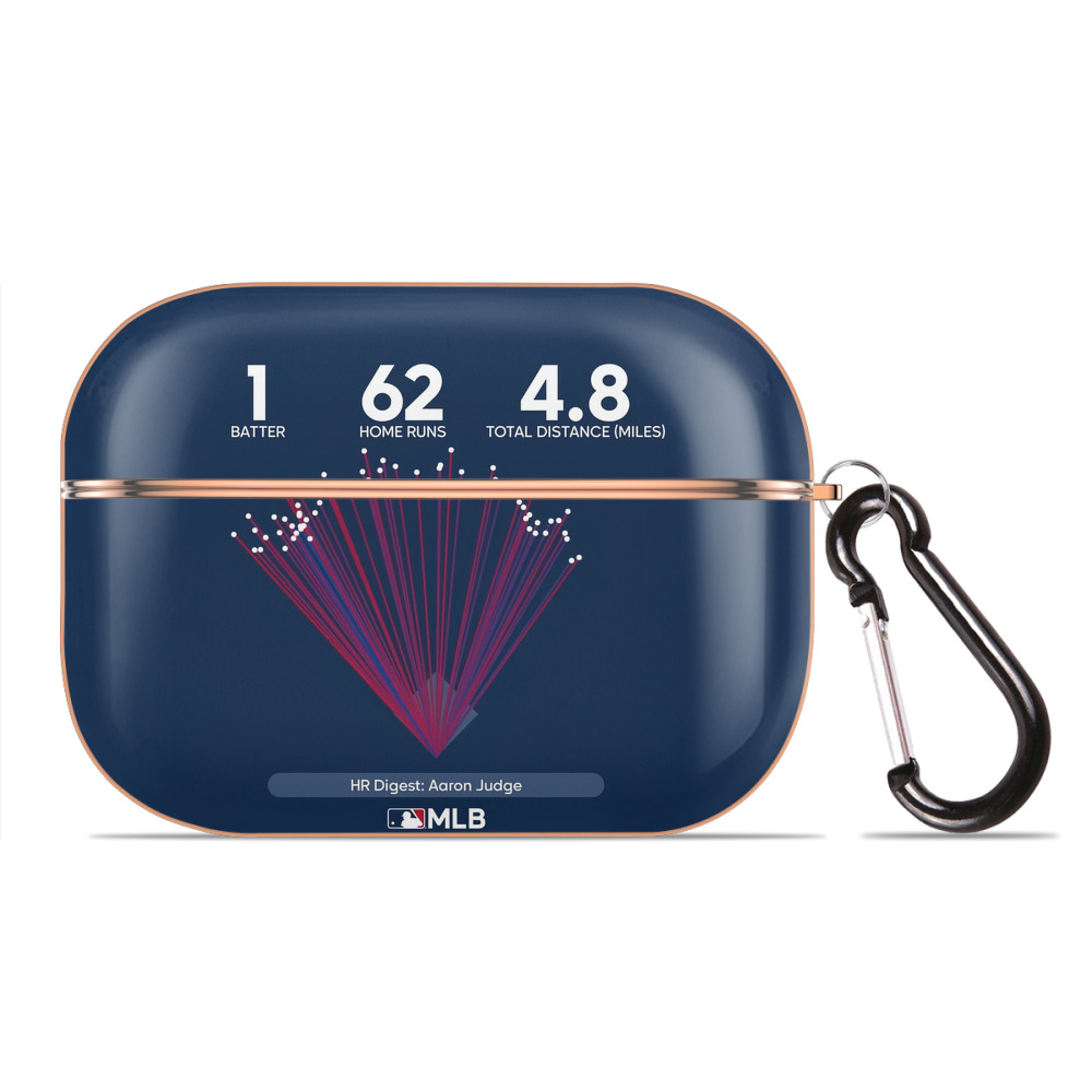 Aaron Judge 62HR Digest AirPods Pro Protective Case Rose Gold, Flexible PC Material, Precise Fit, Anti-Slip Cover, Full Protection, Fingerprint Resistant, Washable With Keychain